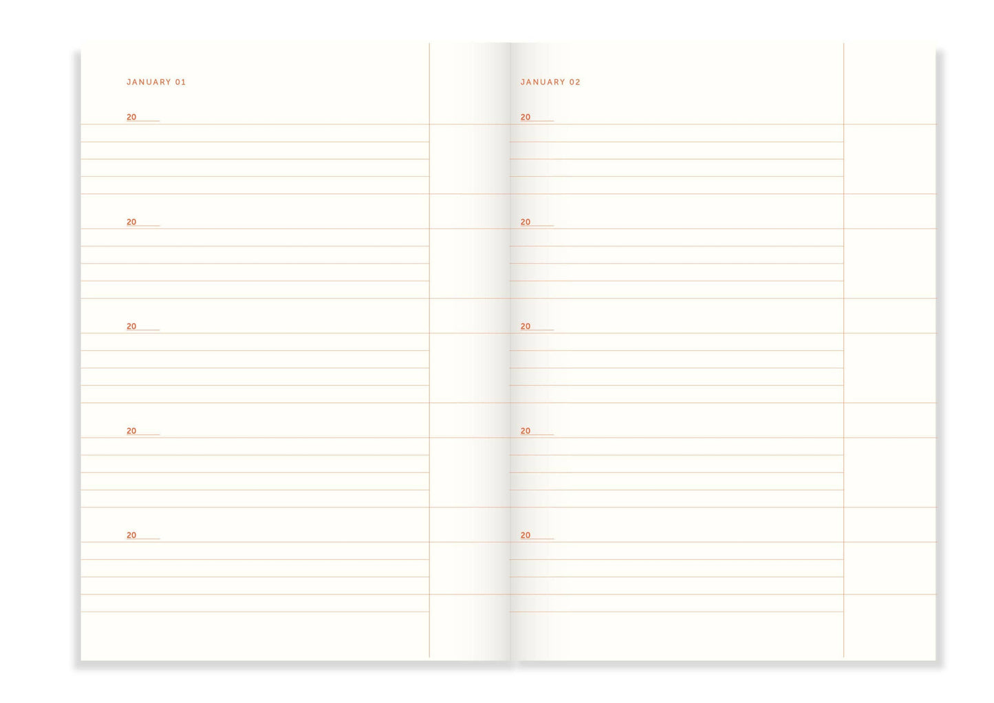 A-Journal Stationery - A-Journal One Line a Day Toile de Jouy - Blue