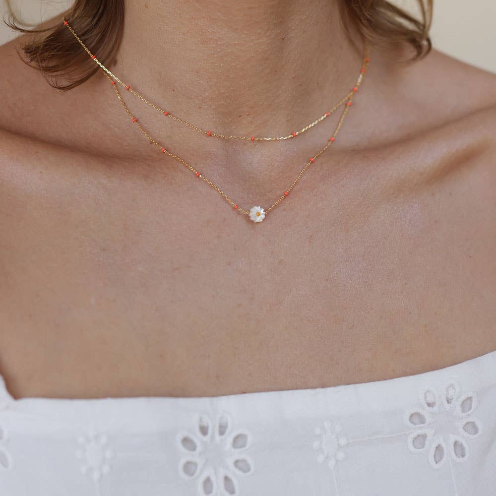 Amano Studio - Beaded Chain Necklace: Turquoise