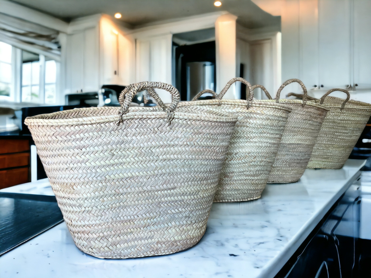 French Market basket Large / Handle + Parisienne market