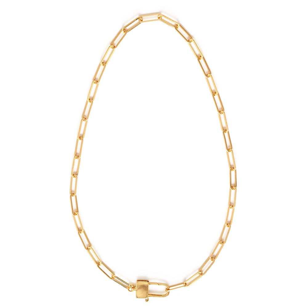 Amano Studio - Paperclip Chain, Padlock Clasp Statement Chain