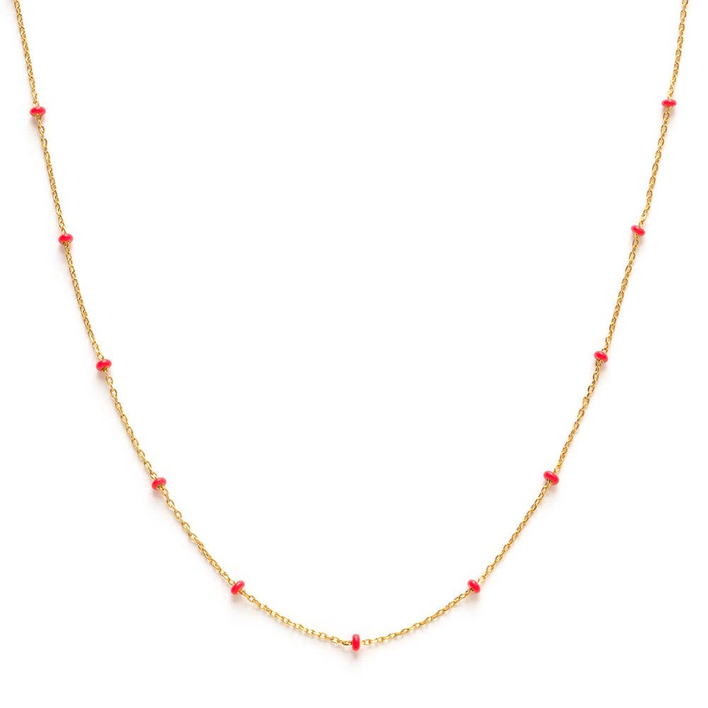 Amano Studio - Beaded Chain Necklace: Turquoise