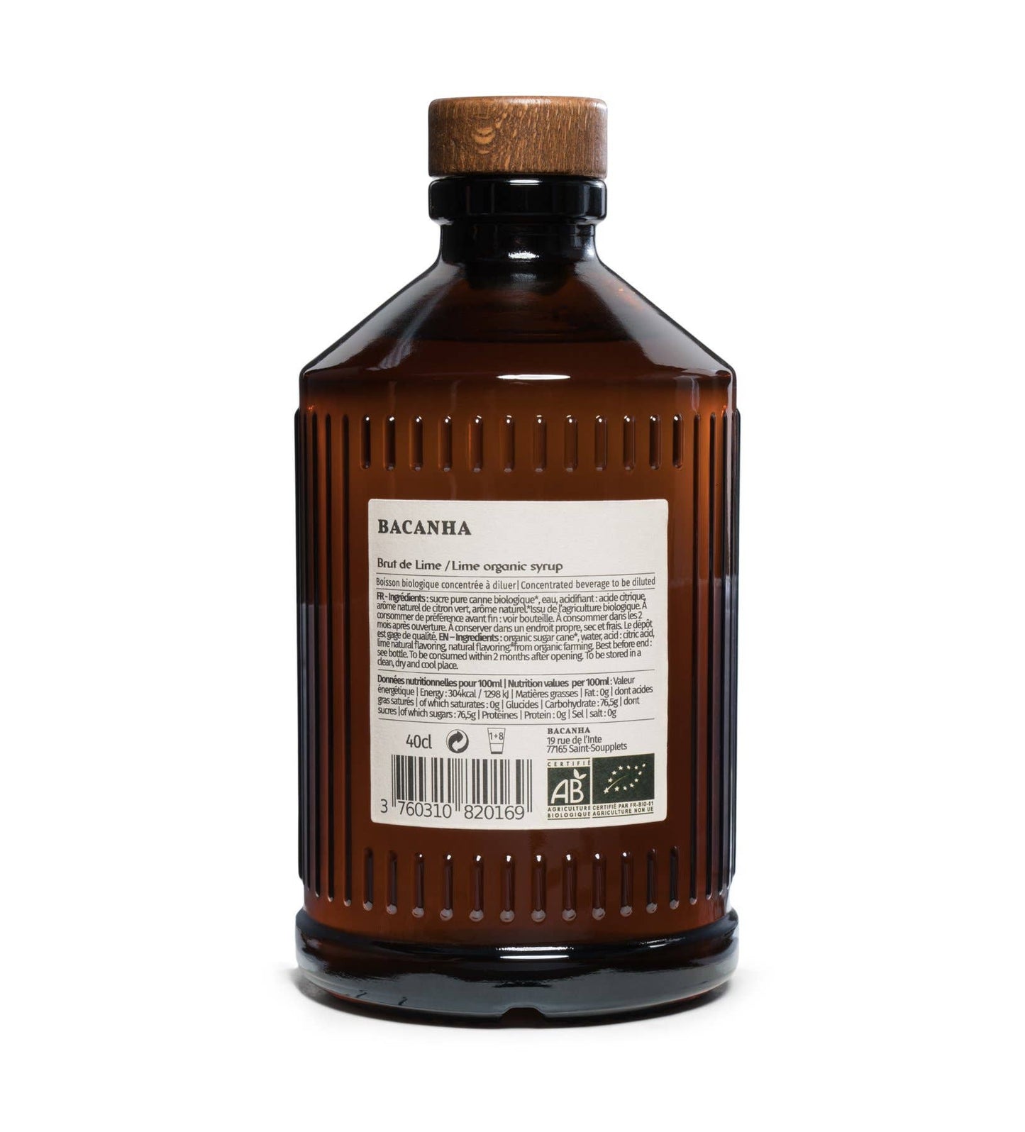 Bacanha - Raw Lime Syrup - Organic - 400ml - 13,5 fl. oz.