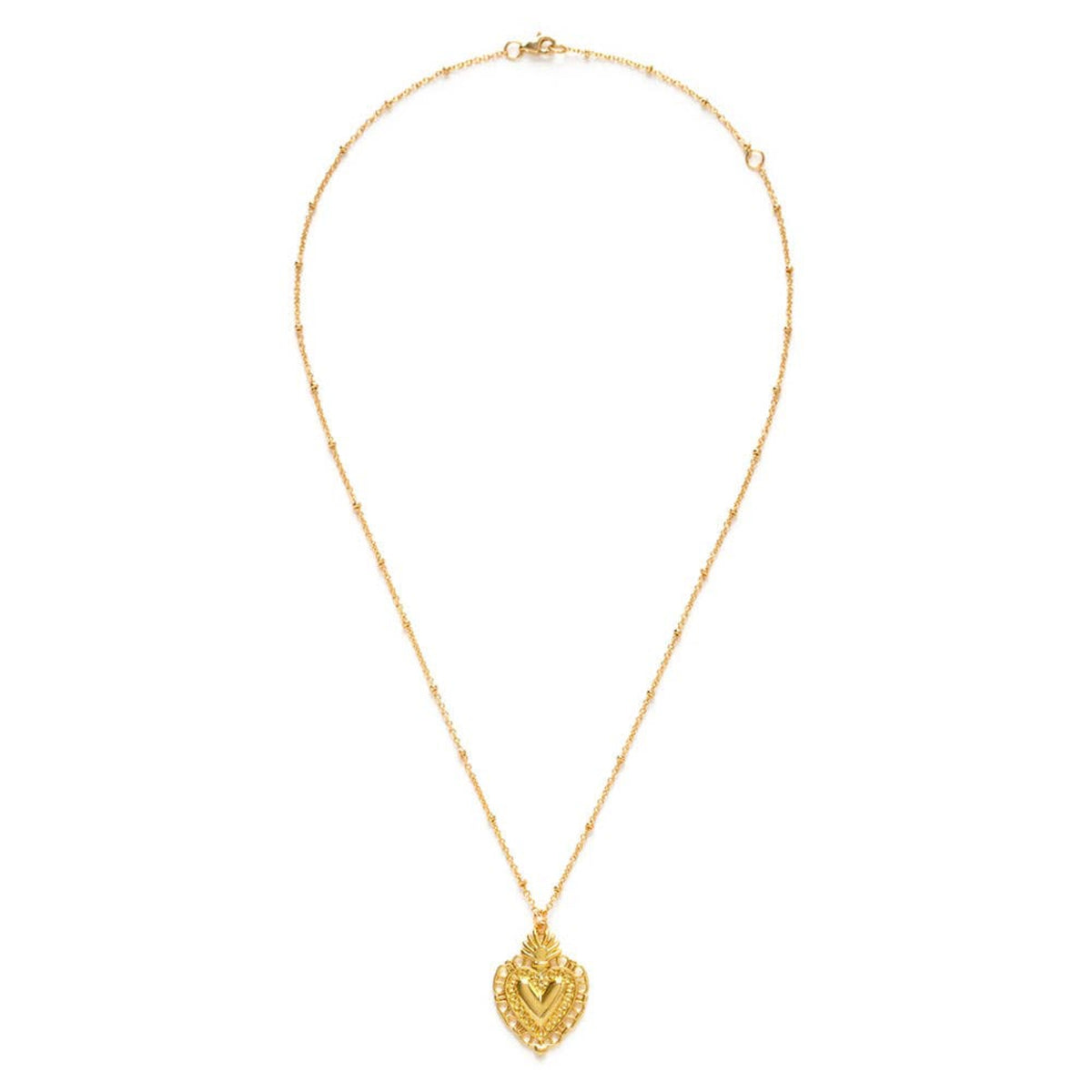 Flame of Love Heart Necklace