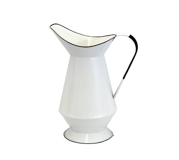 White Enamel water pitcher