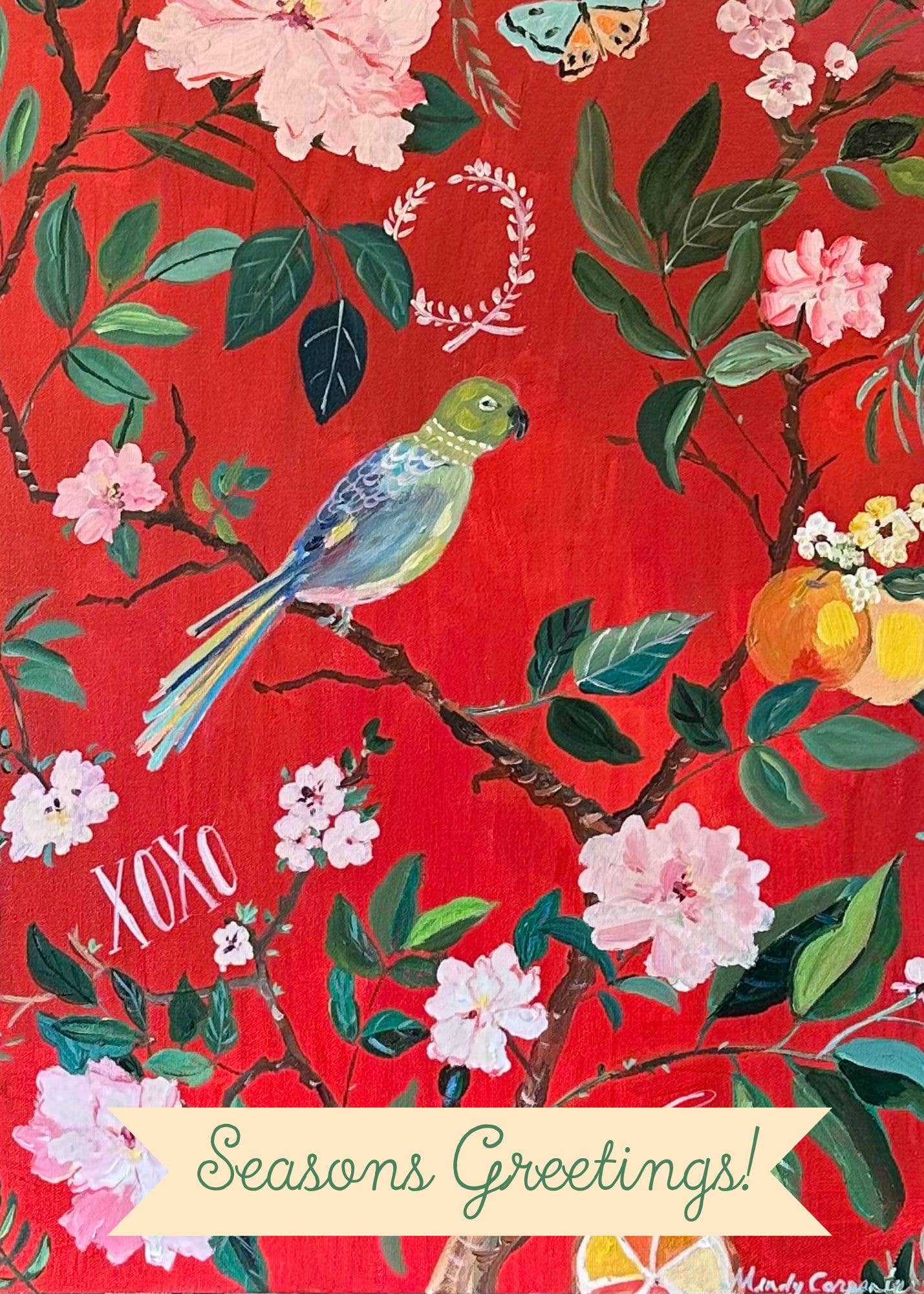 Carpe Diem Papers - Seasons Greetings Chinoiserie Greeting Card