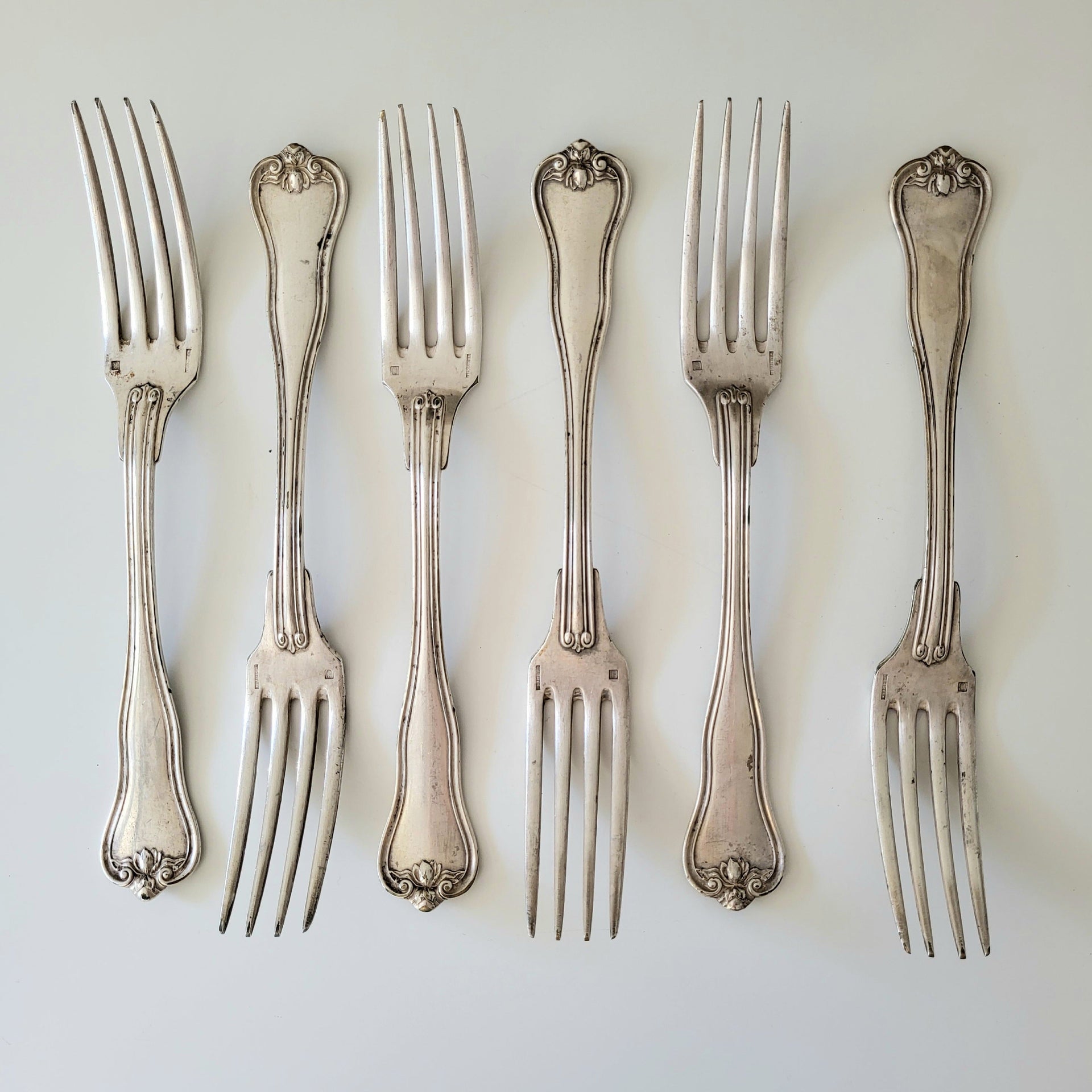 1900's American Silver Plated Forks - Set of 6