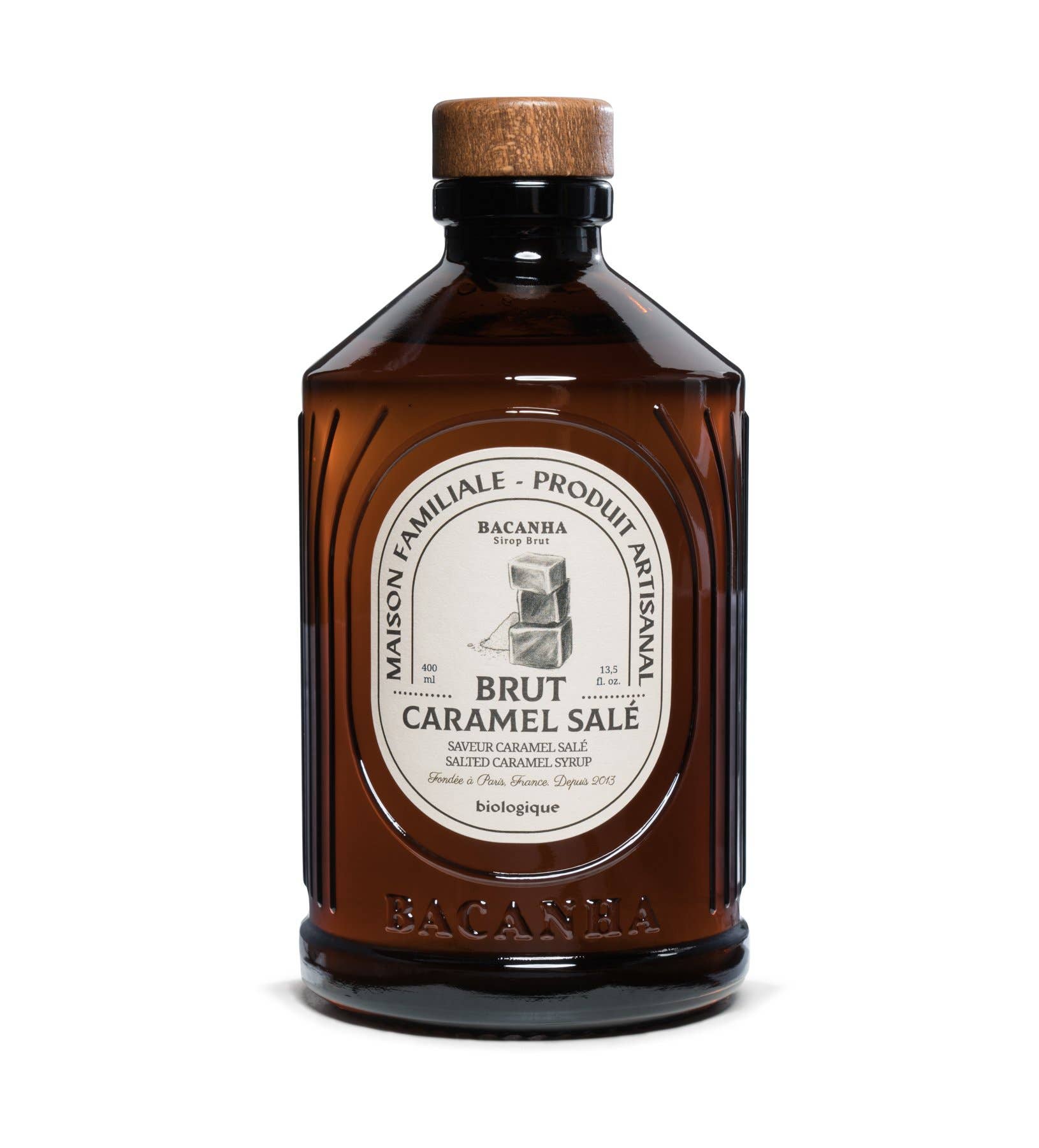 Bacanha - Raw Salted Caramel Syrup - Organic - 400ml - 13,5 fl. oz.
