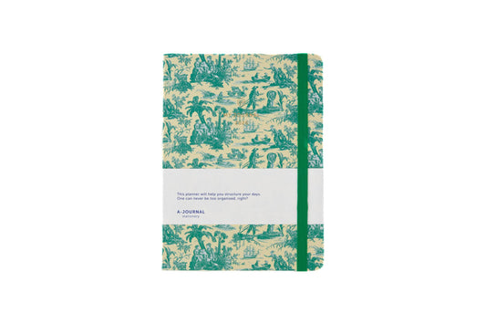 A-Journal Stationery - My Journal 2026 - Toile de Jouy Green