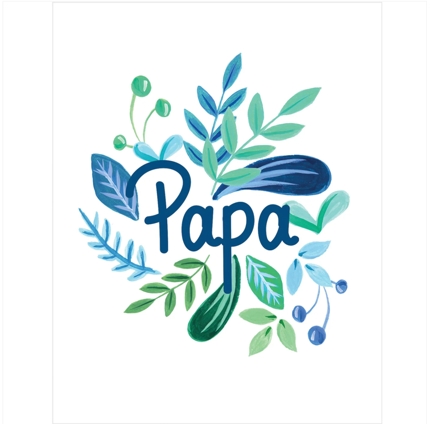 Paige & Willow - Papa Illustrated Father's Day Card