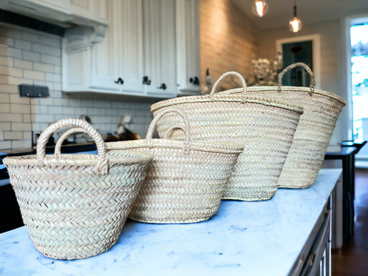 French Market basket Large / Handle + Parisienne market
