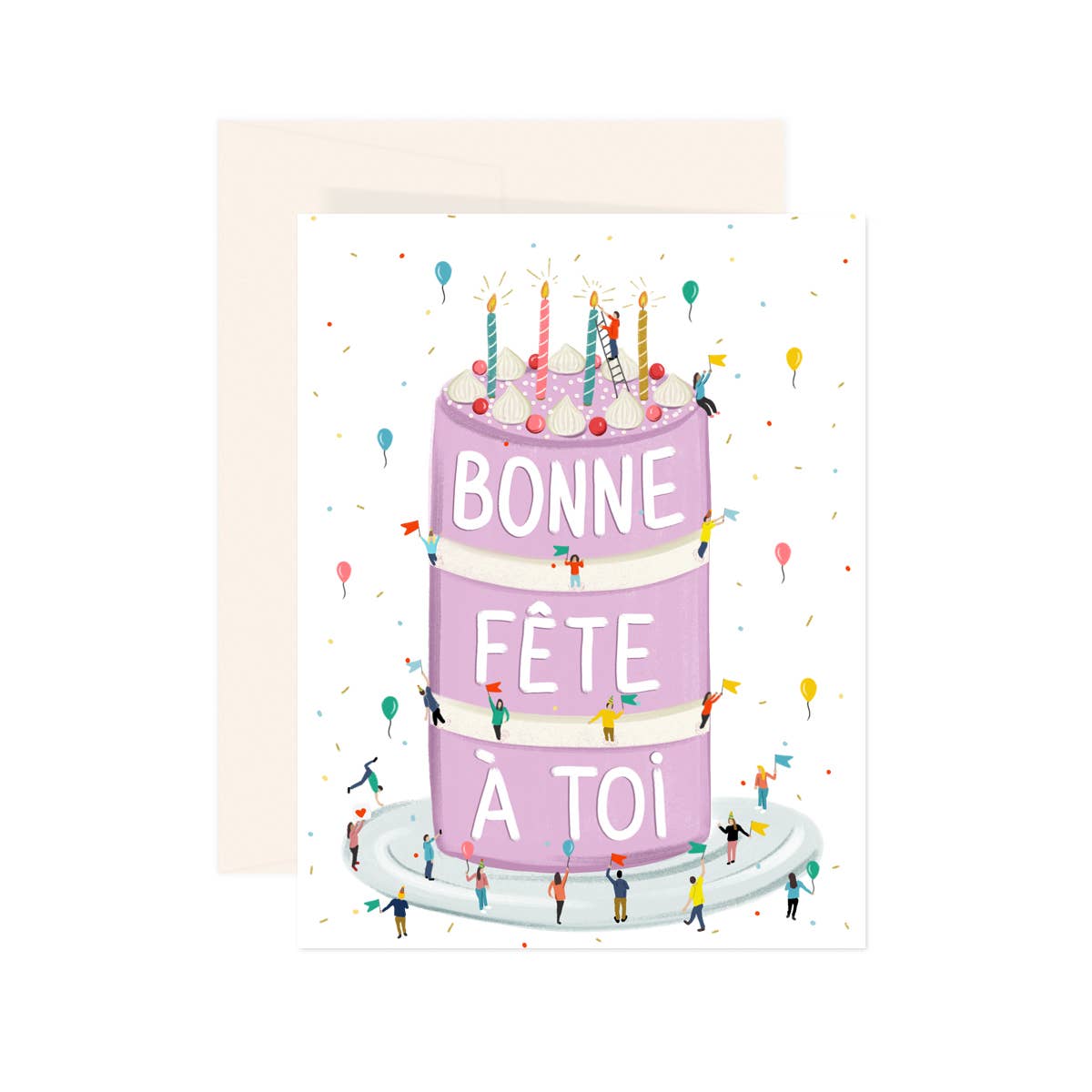 Paige & Willow - Bonne Fete Cake Card