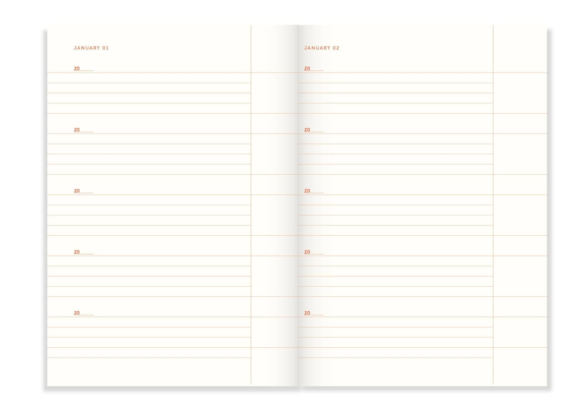 A-Journal Stationery - A-Journal One Line a Day Toile de Jouy - Blue