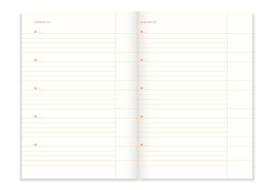 A-Journal Stationery - A-Journal One Line a Day Toile de Jouy - Blue