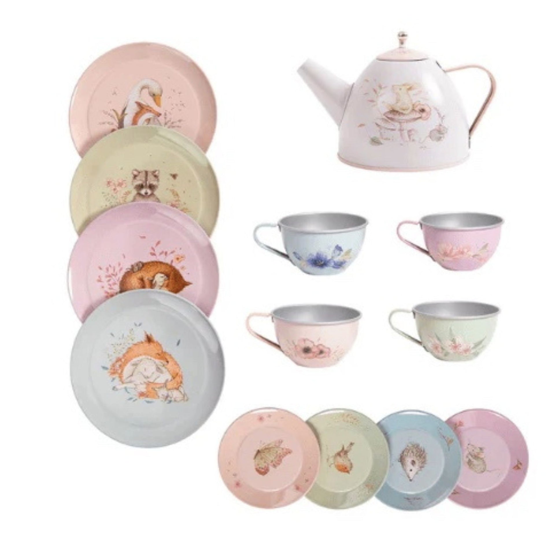 Moulin Roty Les Rosalies Metal Tea Set