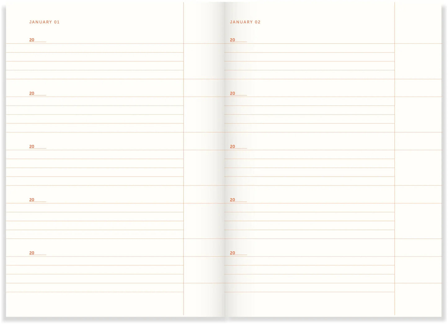 A-Journal Stationery - A-Journal One Line a Day - Lavender Stripes