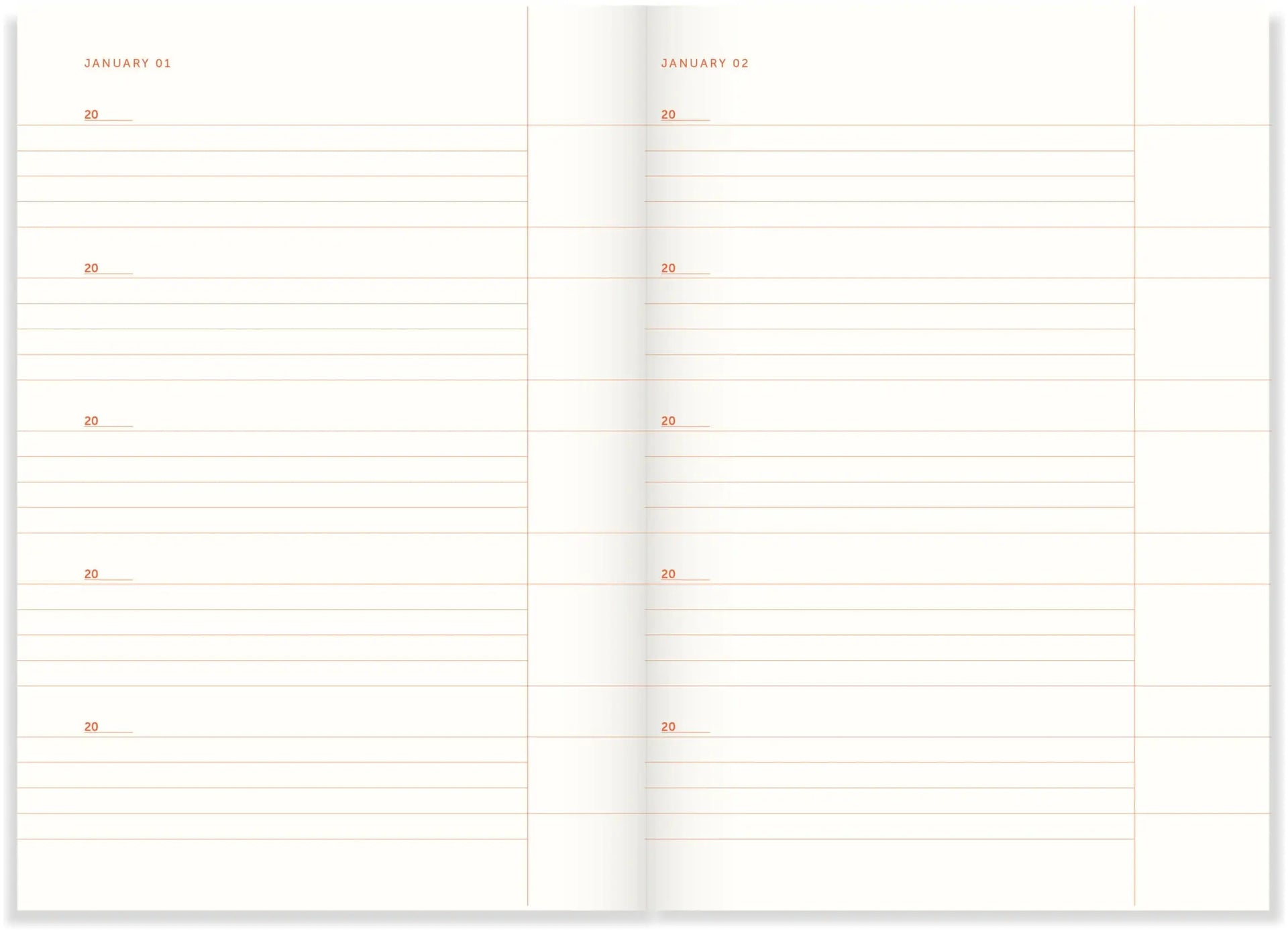 A-Journal Stationery - A-Journal One Line a Day - Lavender Stripes