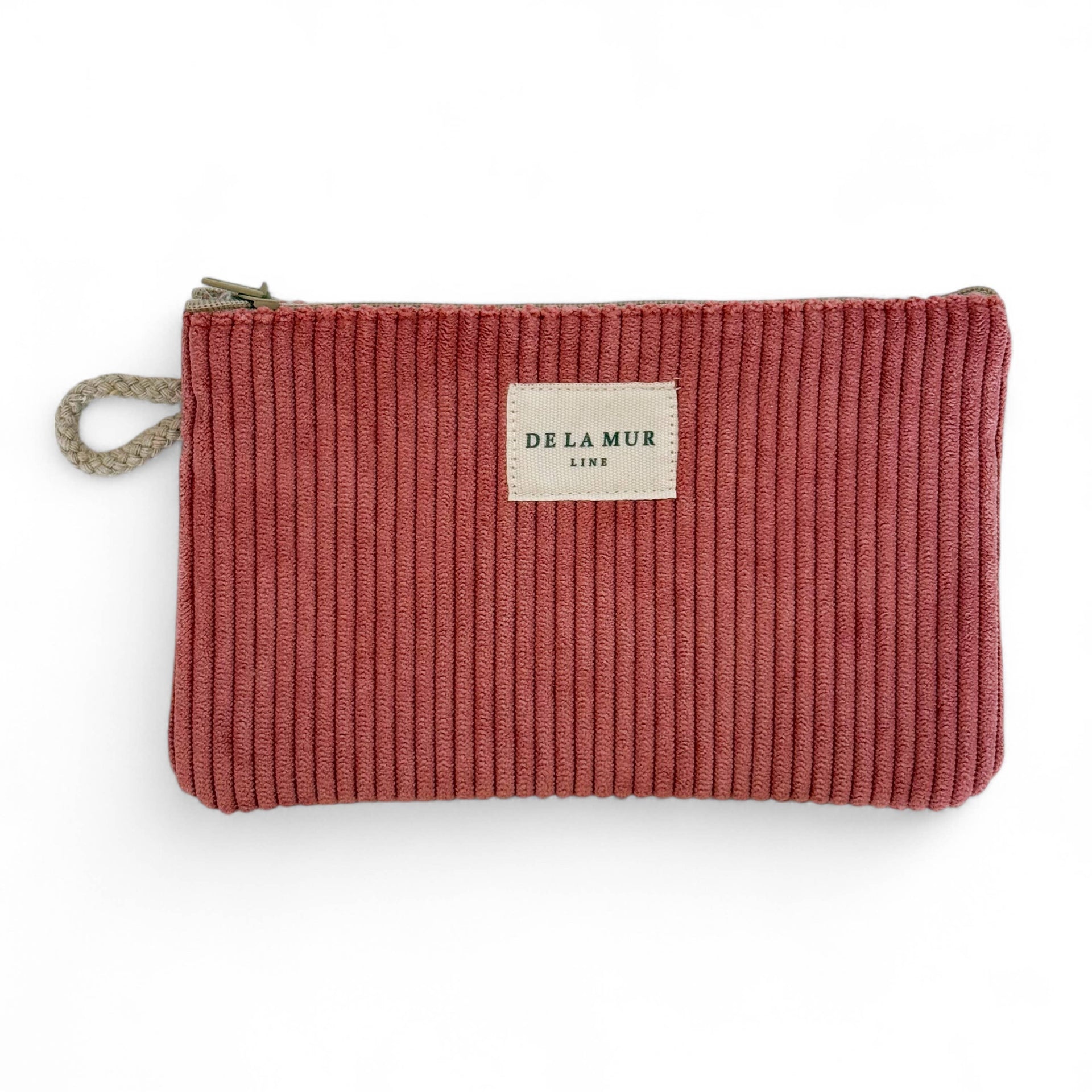DE LA MUR - Small Makeup Bag / Coin Purse Coral