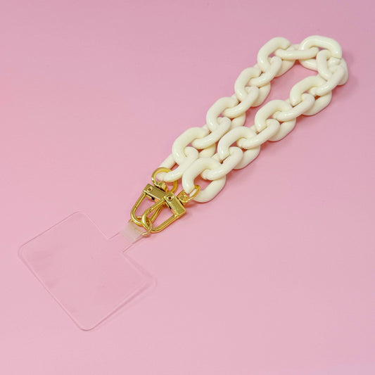 Ellison+Young - Link Multi Function Phone Wrist Lanyard: White