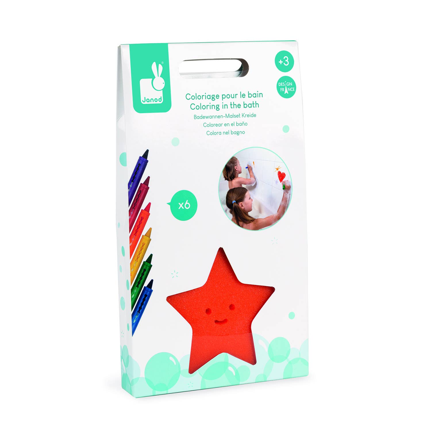 Janod - Colouring in the Bath Crayons