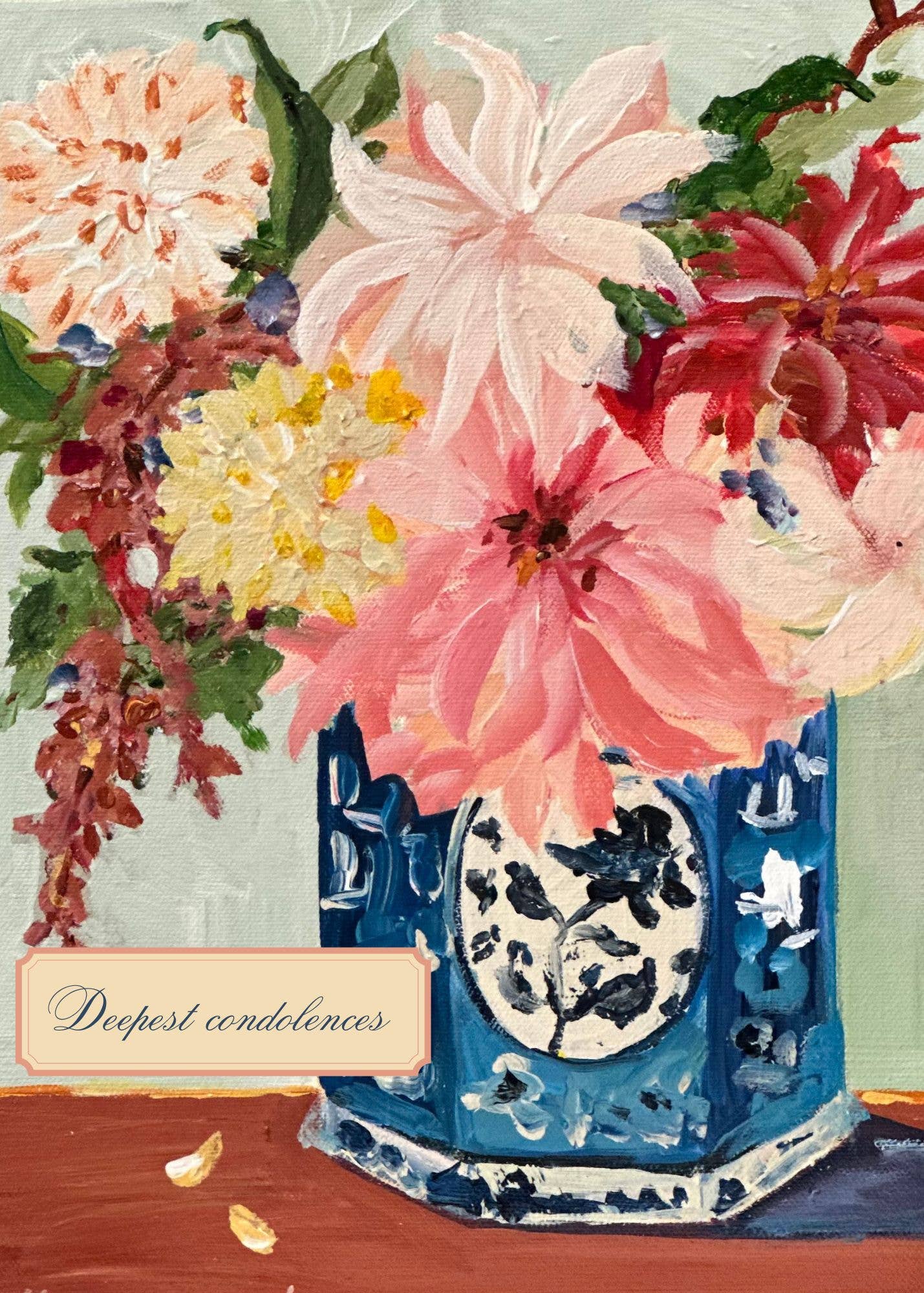 Deepest Condolences Bouquet Greeting Card