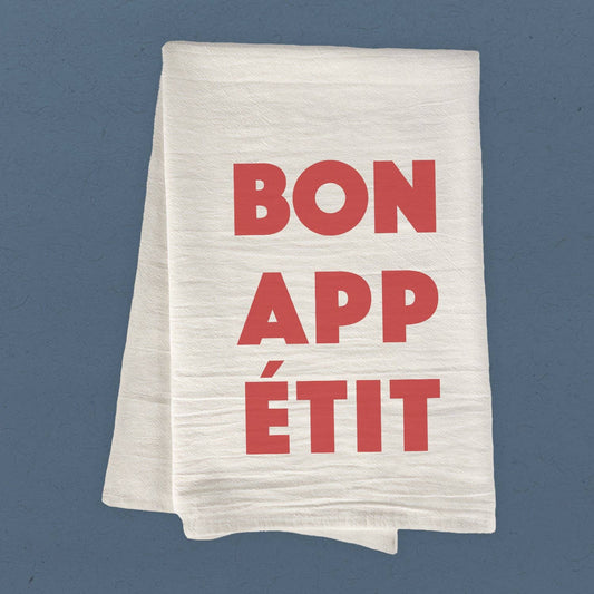 Boheme Bliss - Bon Appetit - Cotton Tea Towel: 19" x 28" (with loop)