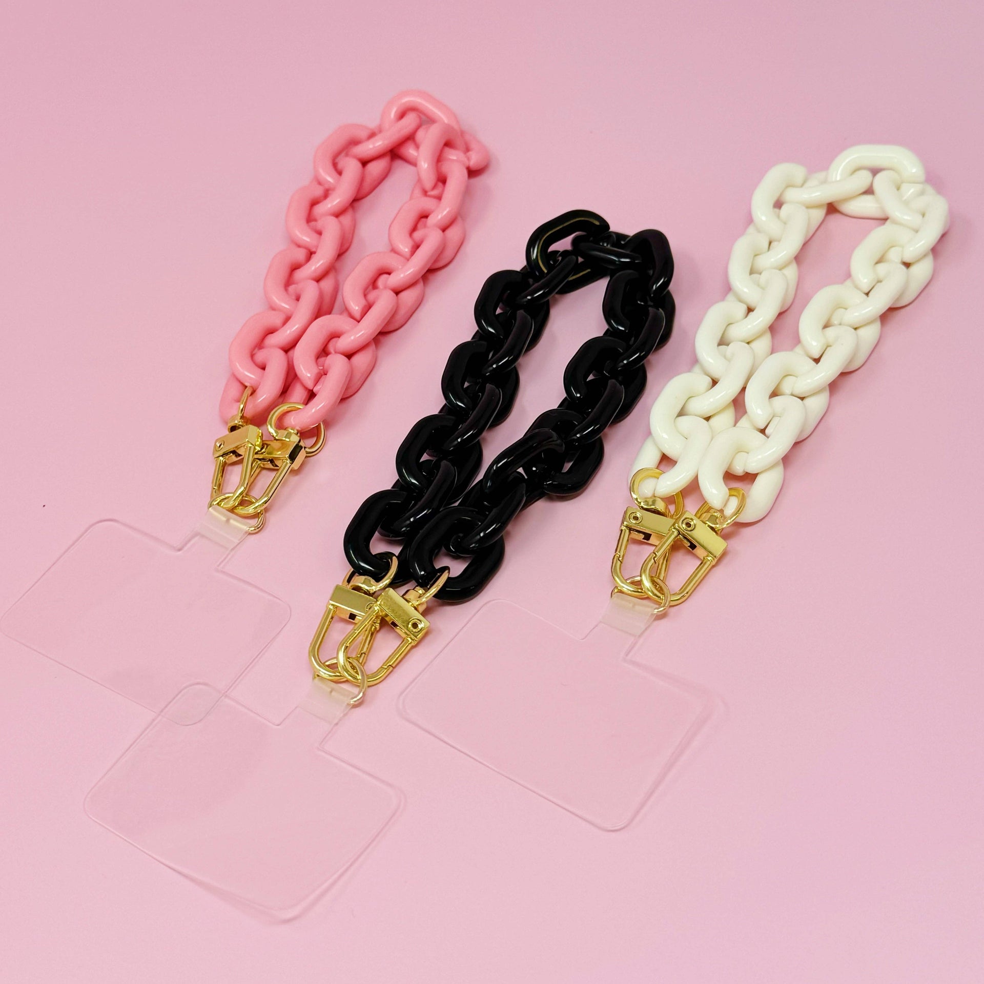 Ellison+Young - Link Multi Function Phone Wrist Lanyard: Pink
