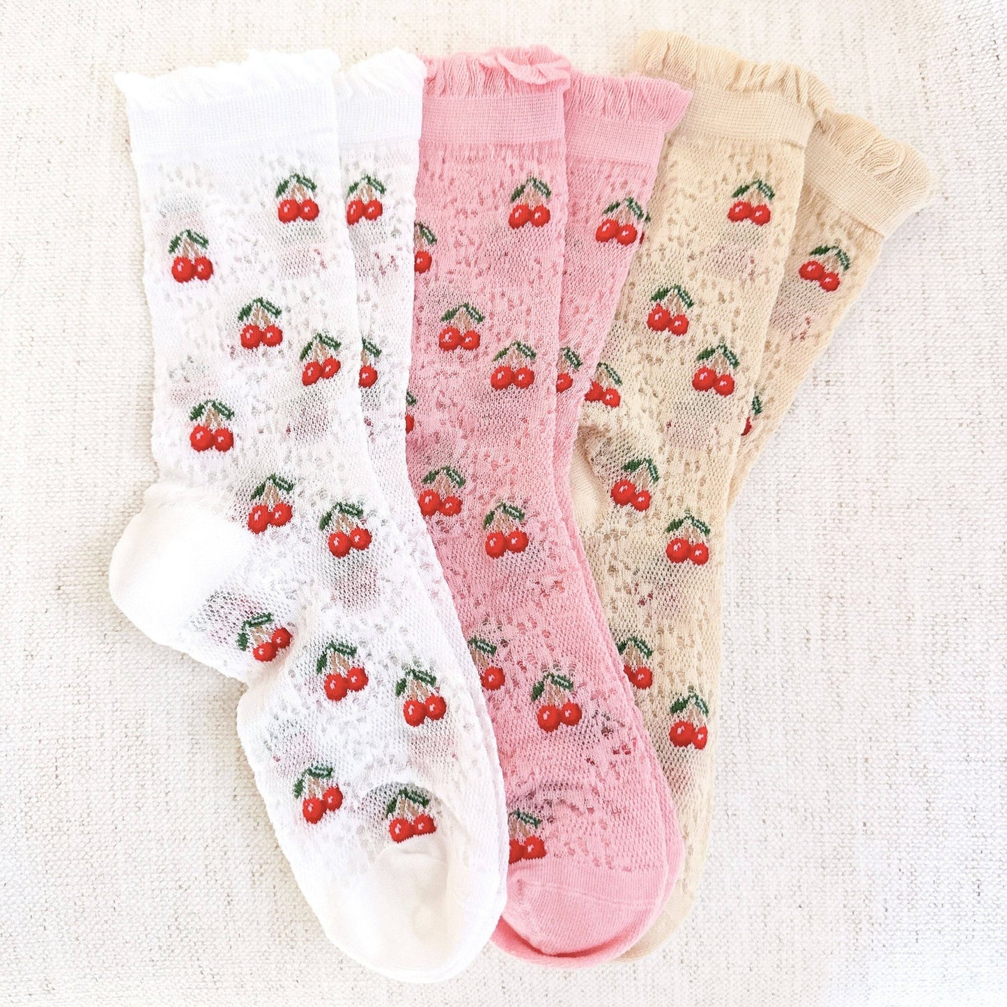 Ellison+Young - Cherry Vibe Lovely Socks