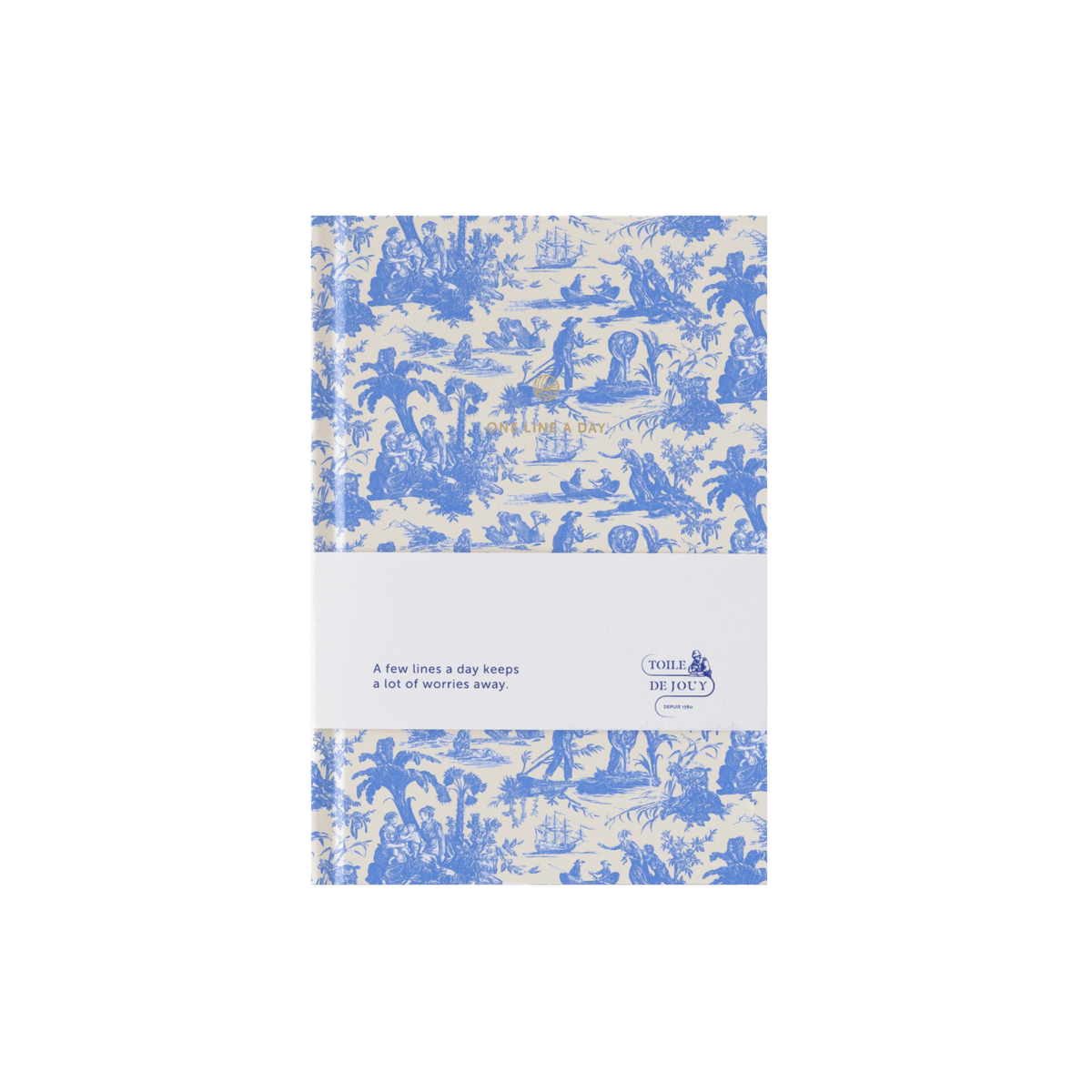 A-Journal One Line a Day Toile de Jouy - Blue