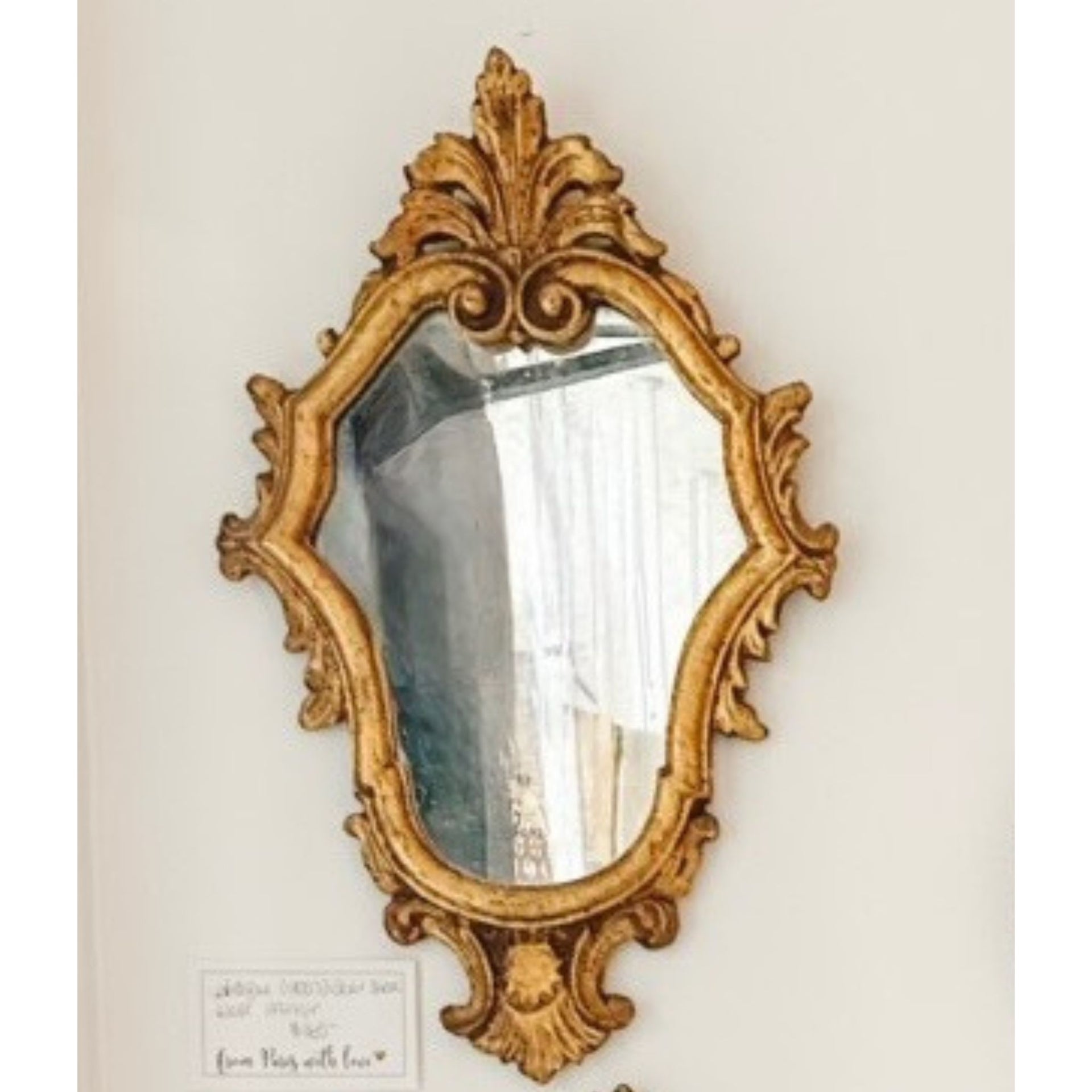 Antique (1800's) Gold Scroll Wall Mirror - from Paris