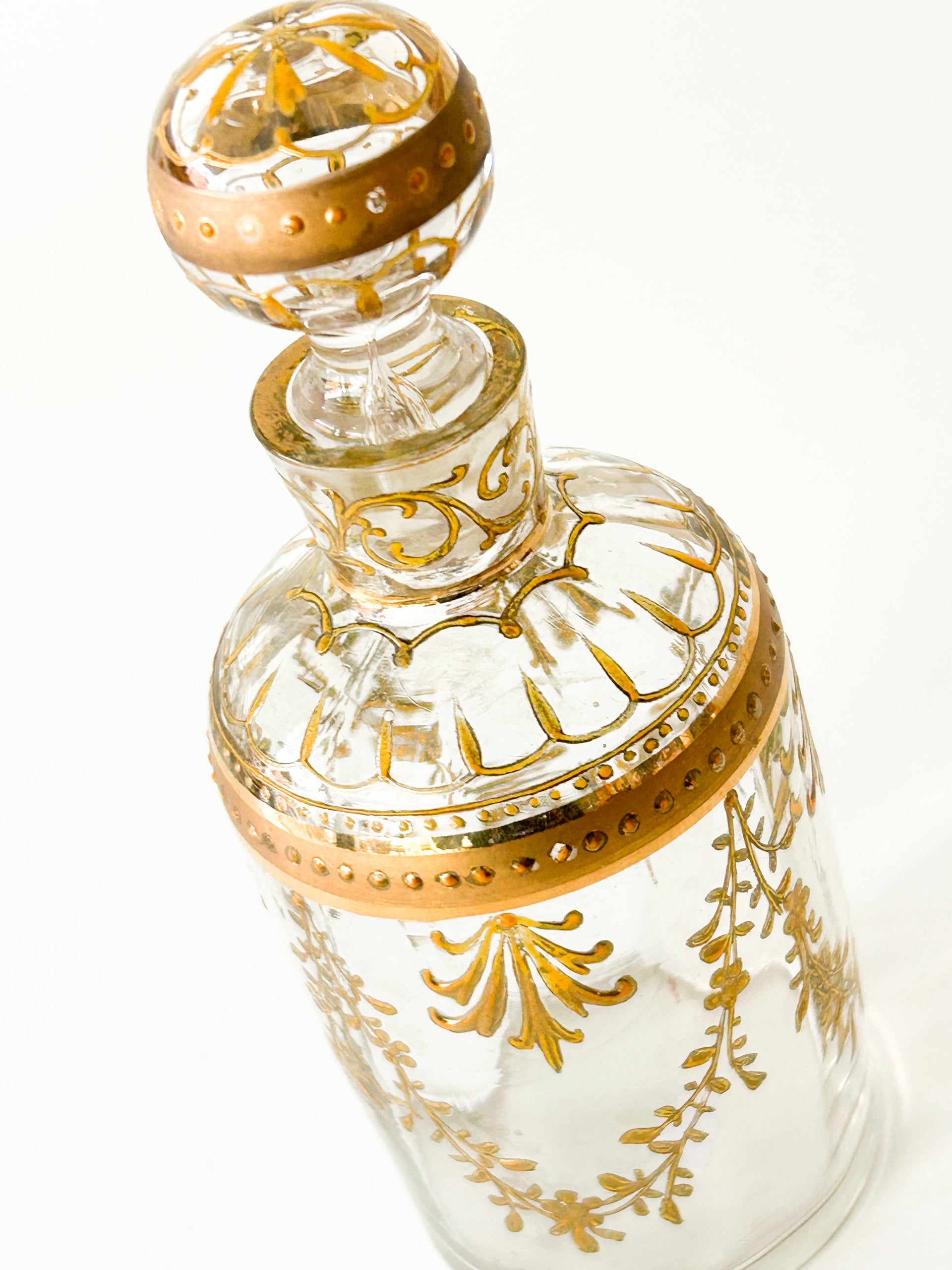 Antique Bohemian Med Hand Painted Jar-from Paris