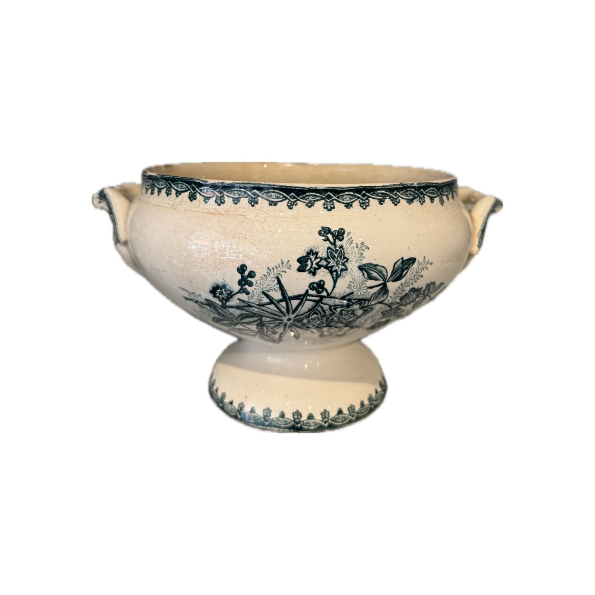 Antique Ceramic Serving Tureen - from Paris