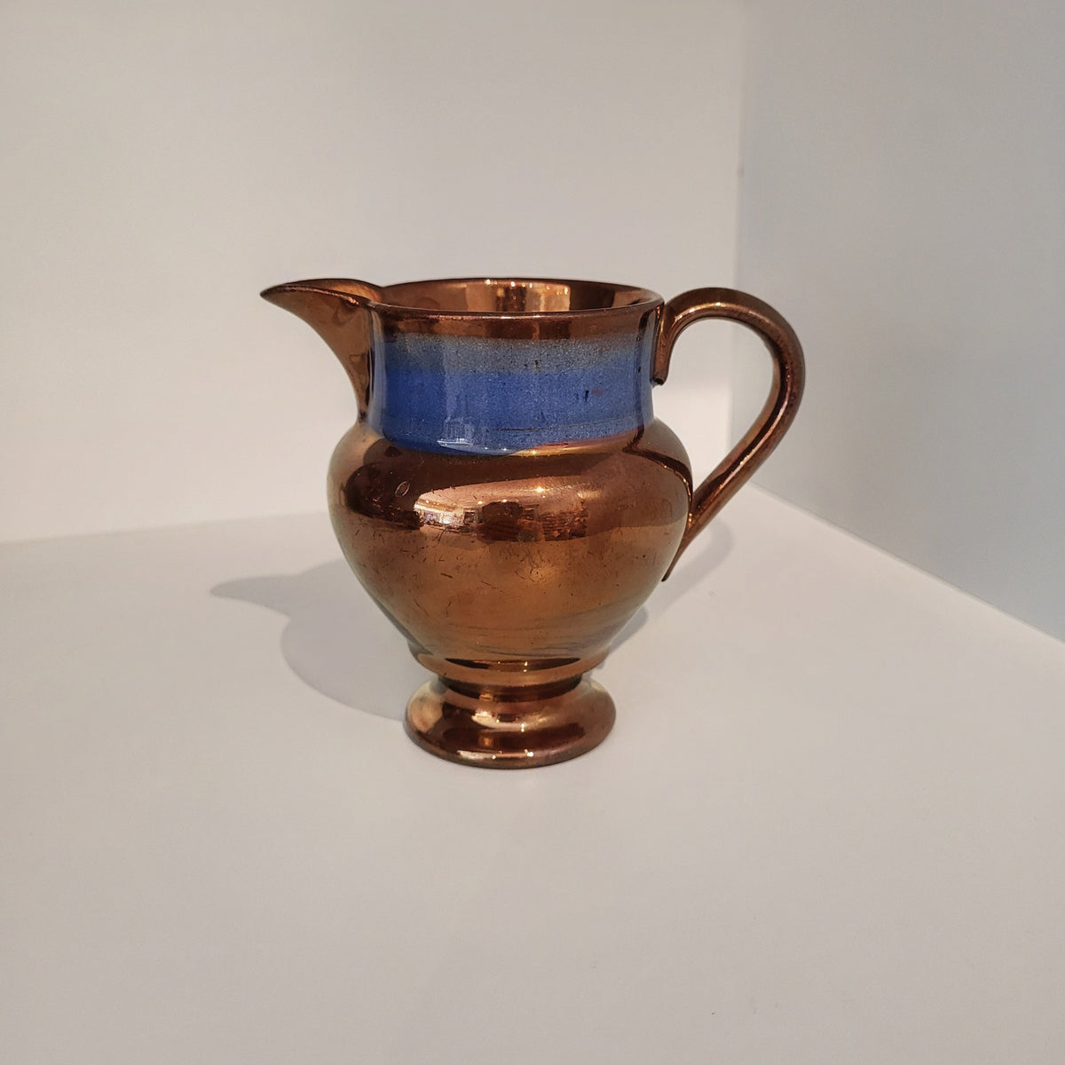 Antique Copper Lustre Pitcher -Medium