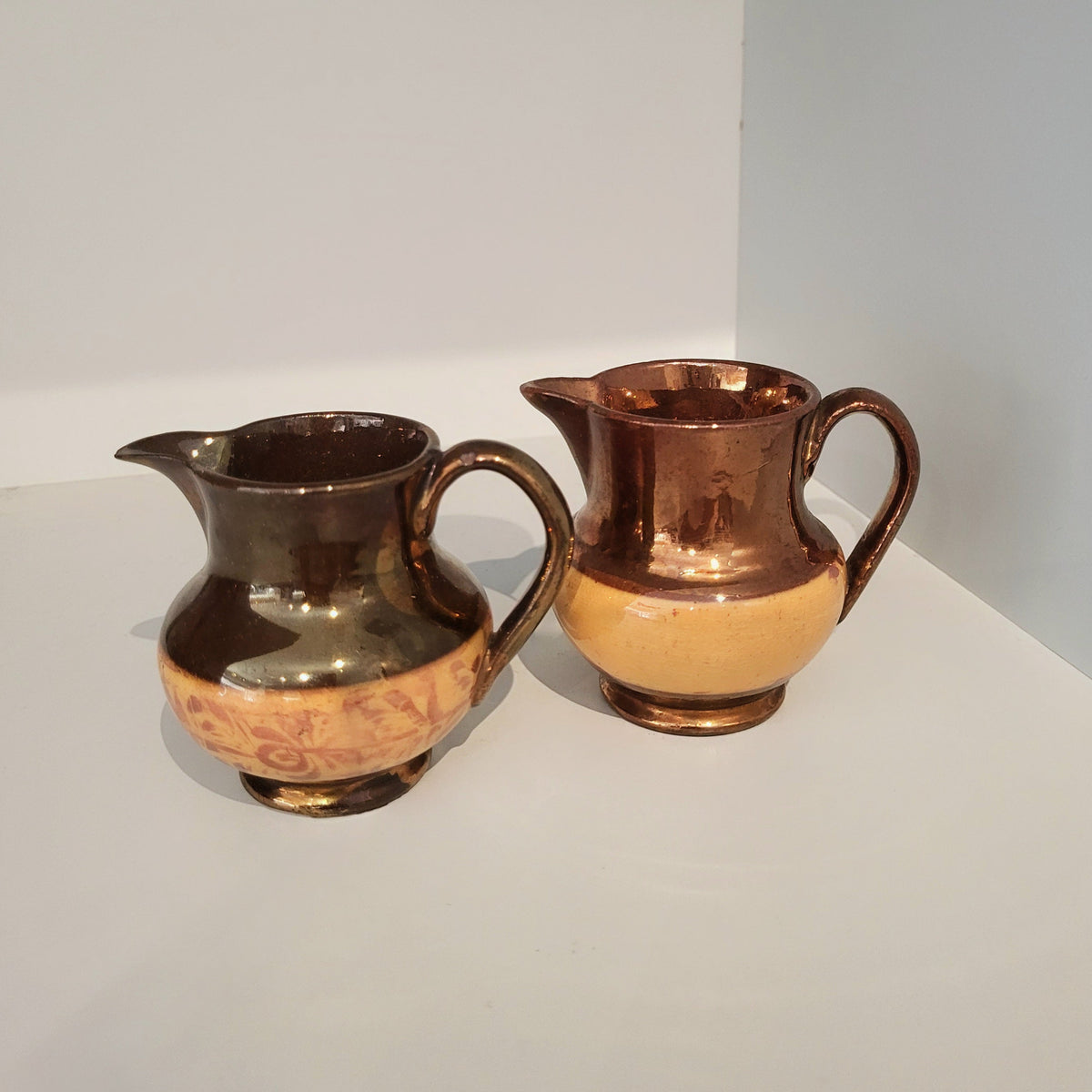 Antique Copper Lustre Pitcher -Small