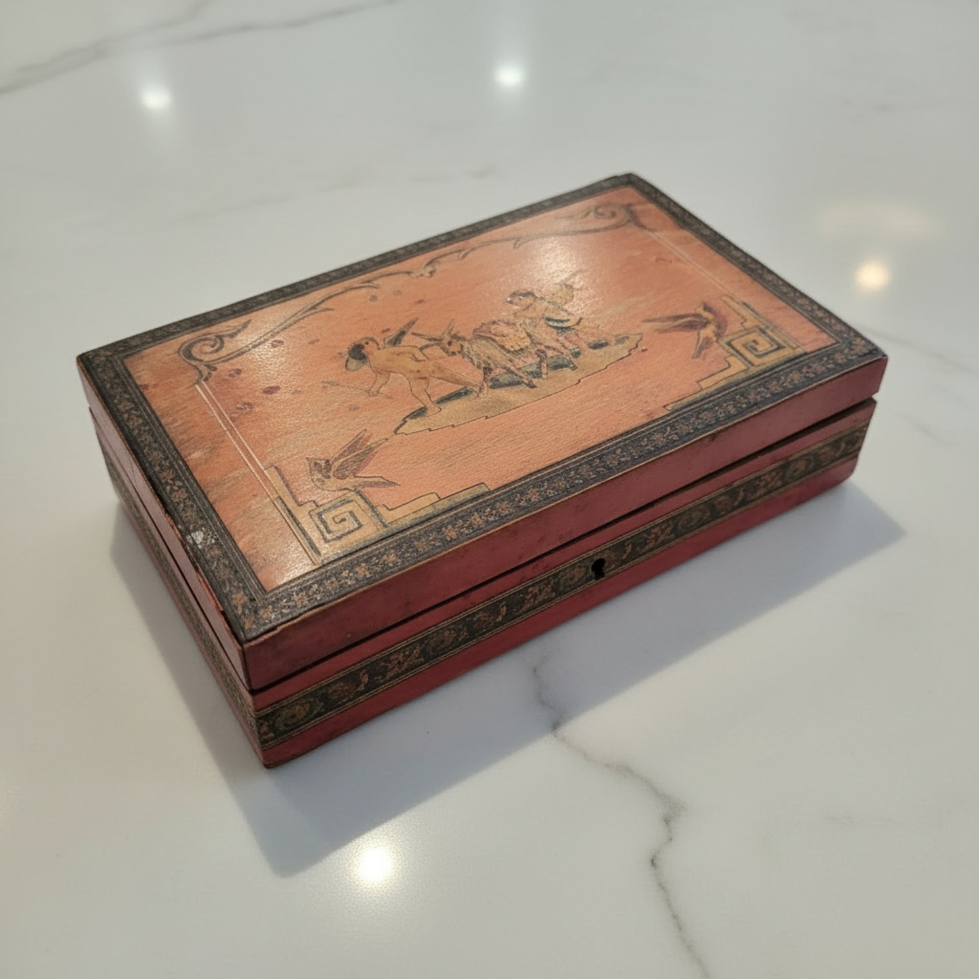 Antique Decorative Wooden Box - from Paris