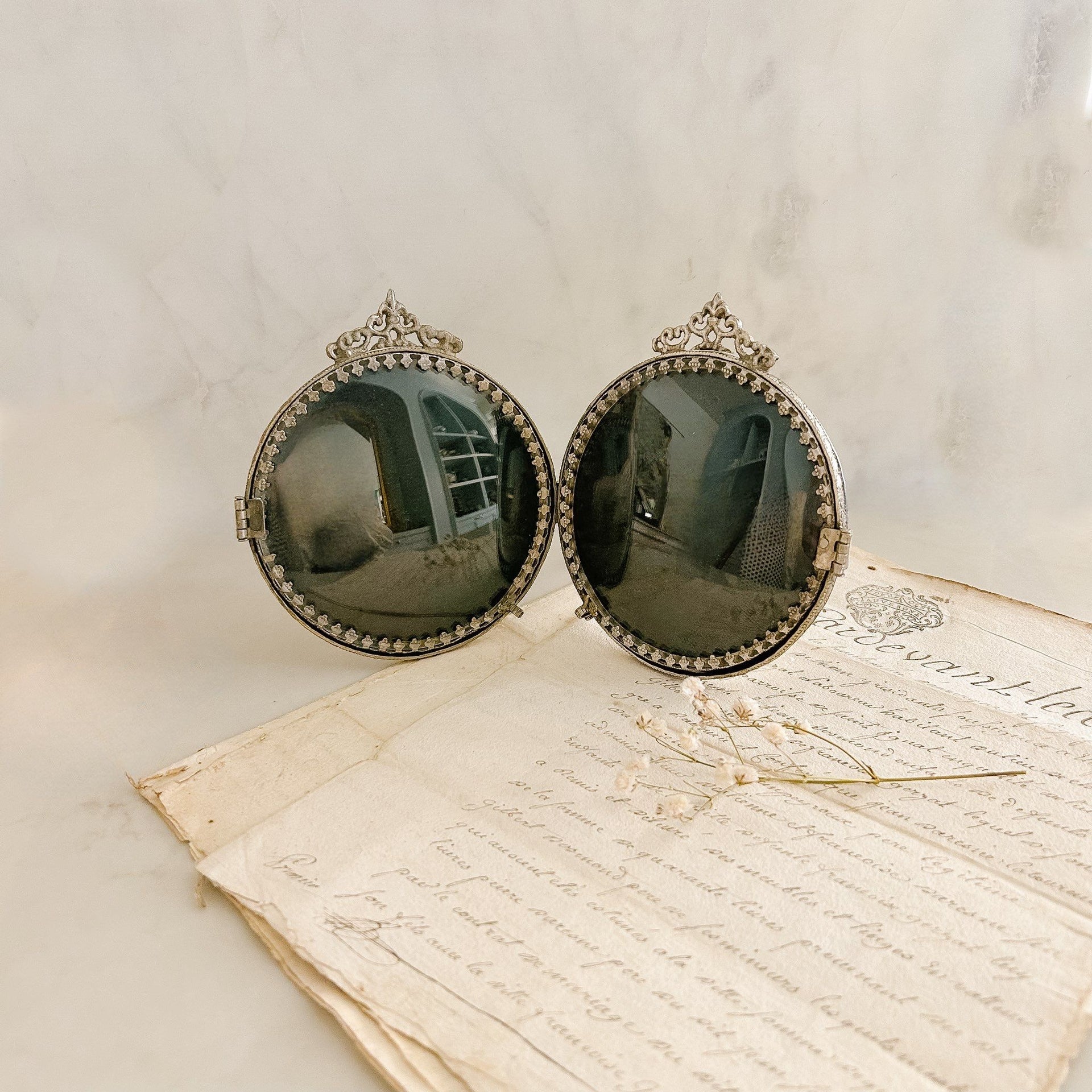 Antique Double Picture Frame - From Paris