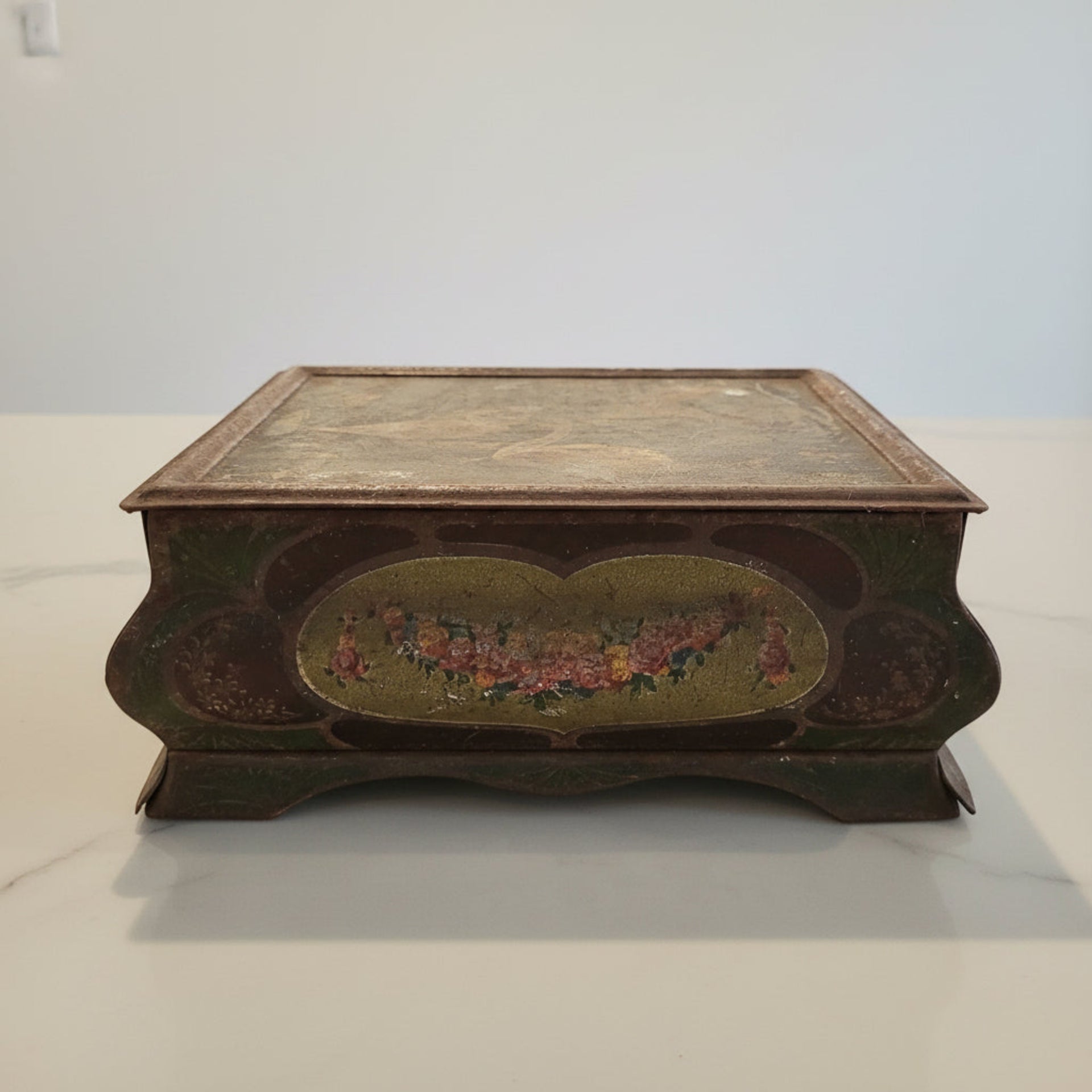 Antique French Biscuit Tin - from Paris