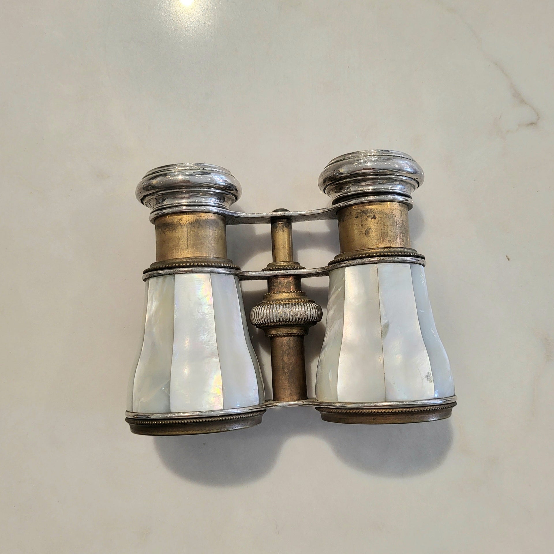 Antique Mother of Pearl Theatre Binoculars - from Paris