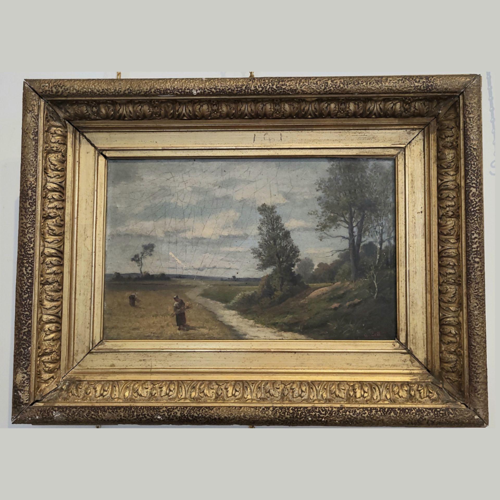 Antique Pastoral Landscape Painting - from Paris