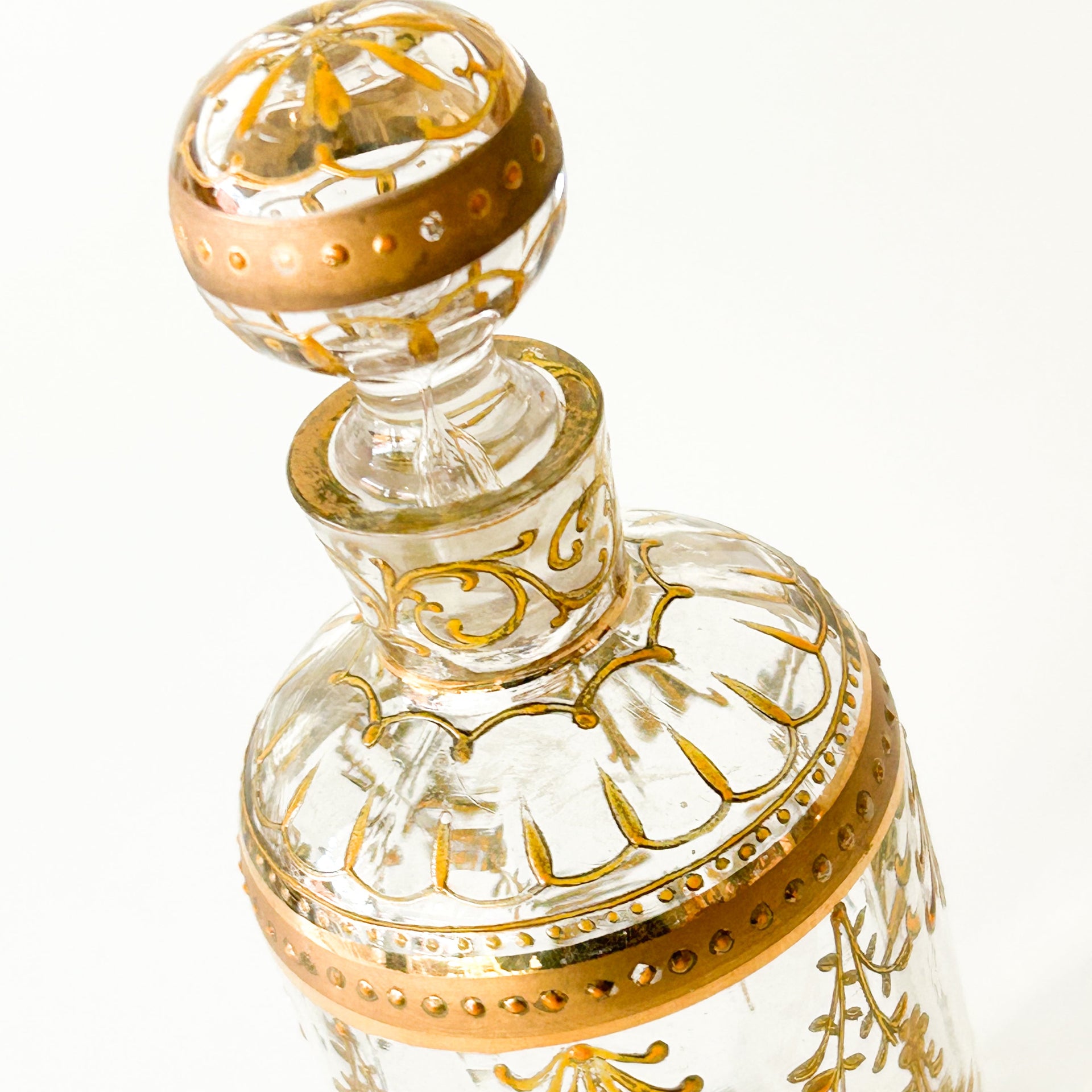 Antique Bohemian Medium Hand Painted Jar-from Paris