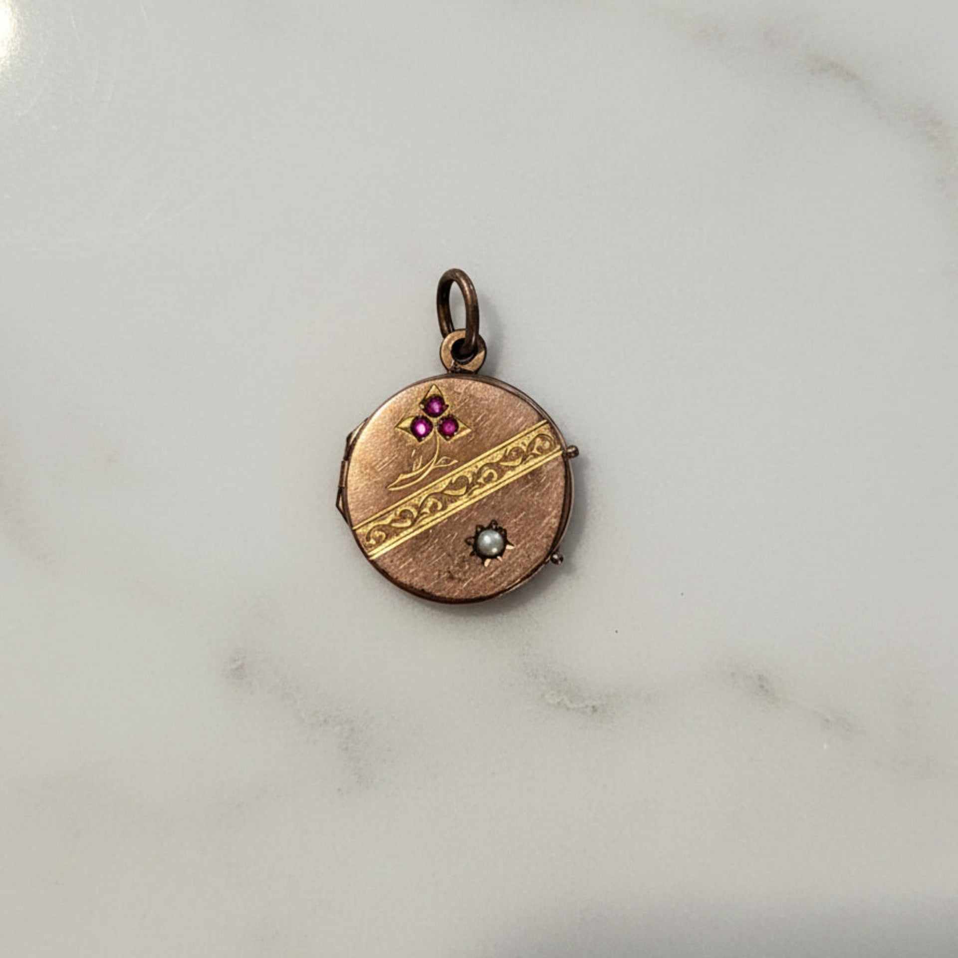 Antique Seed Pearl Victorian Locket - from Paris