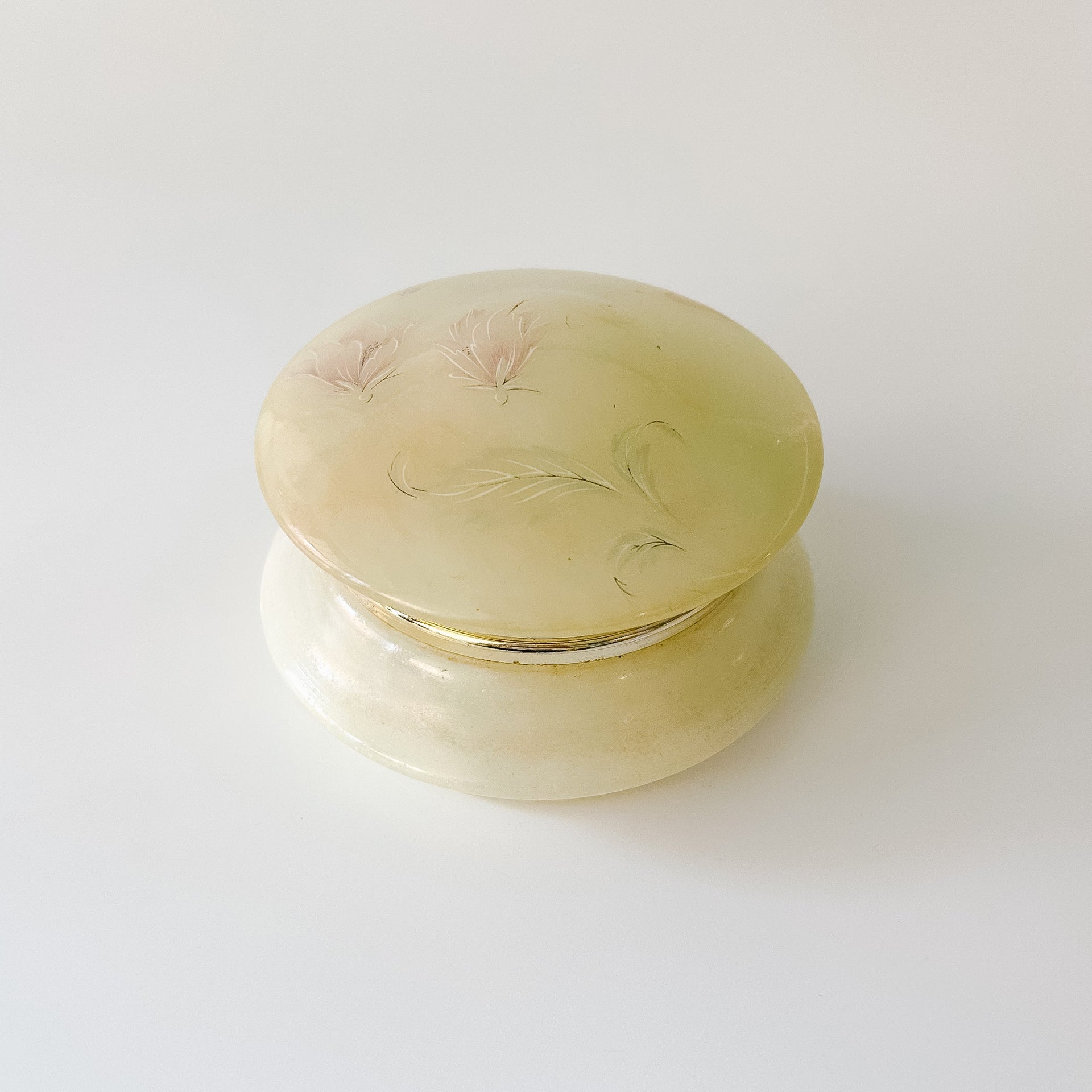 Antique Yellow Trinket Box -from Paris