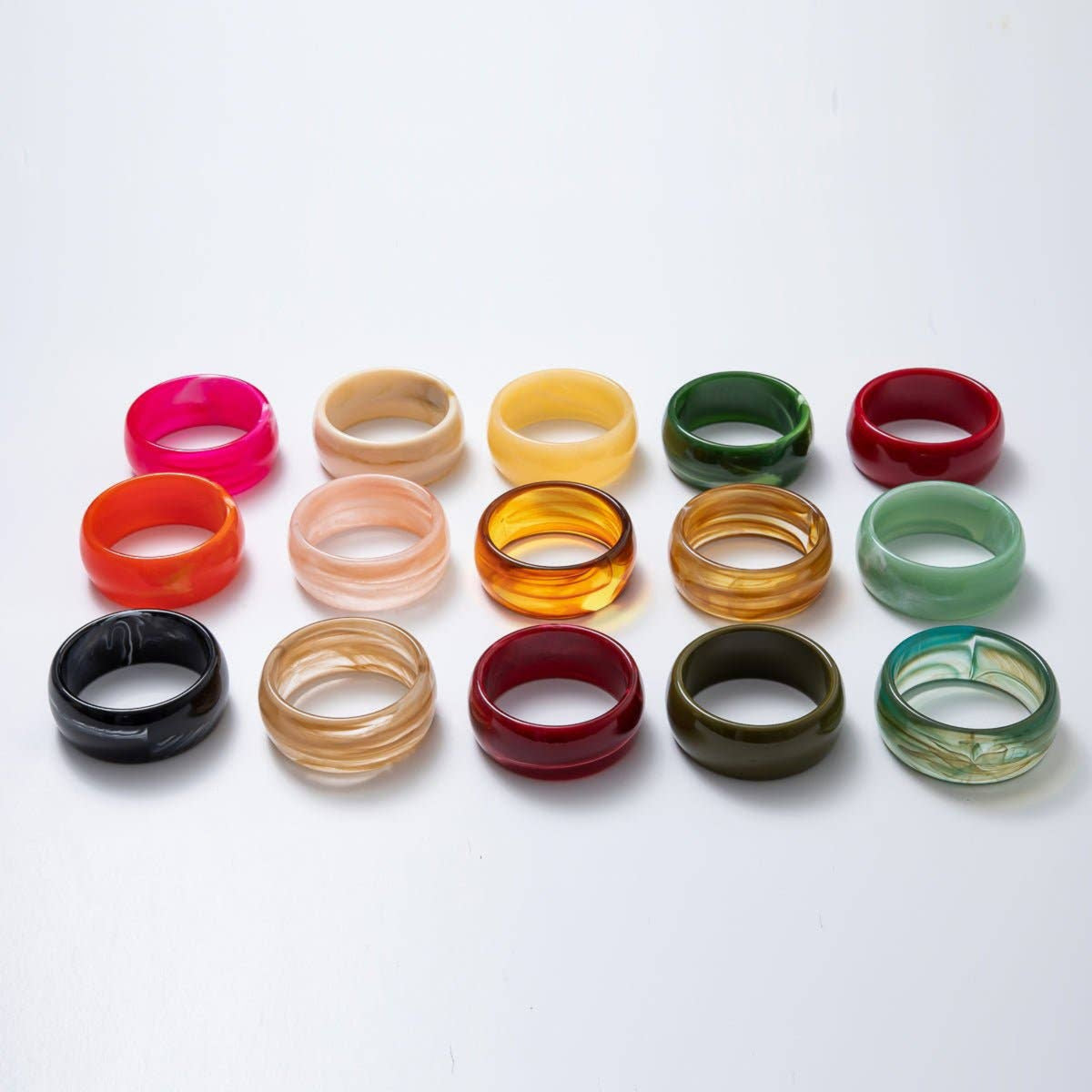 Assorted Resin Wide Statement Bangle Bracelet