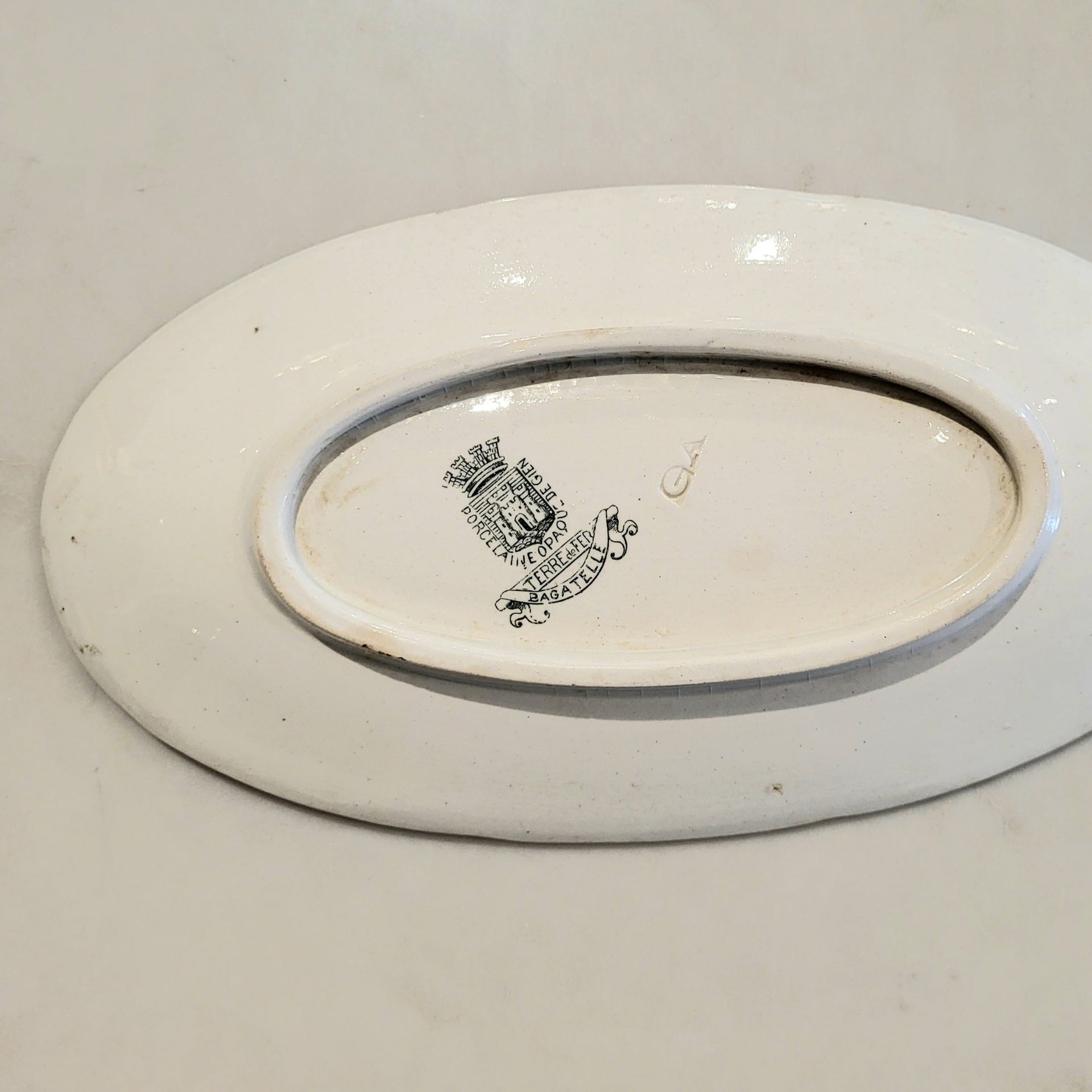 Gien Small Oval French Transferware Serving Dish - from Paris