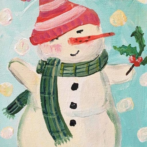Carpe Diem Papers - Vintage Snowman with Holly Greeting Card