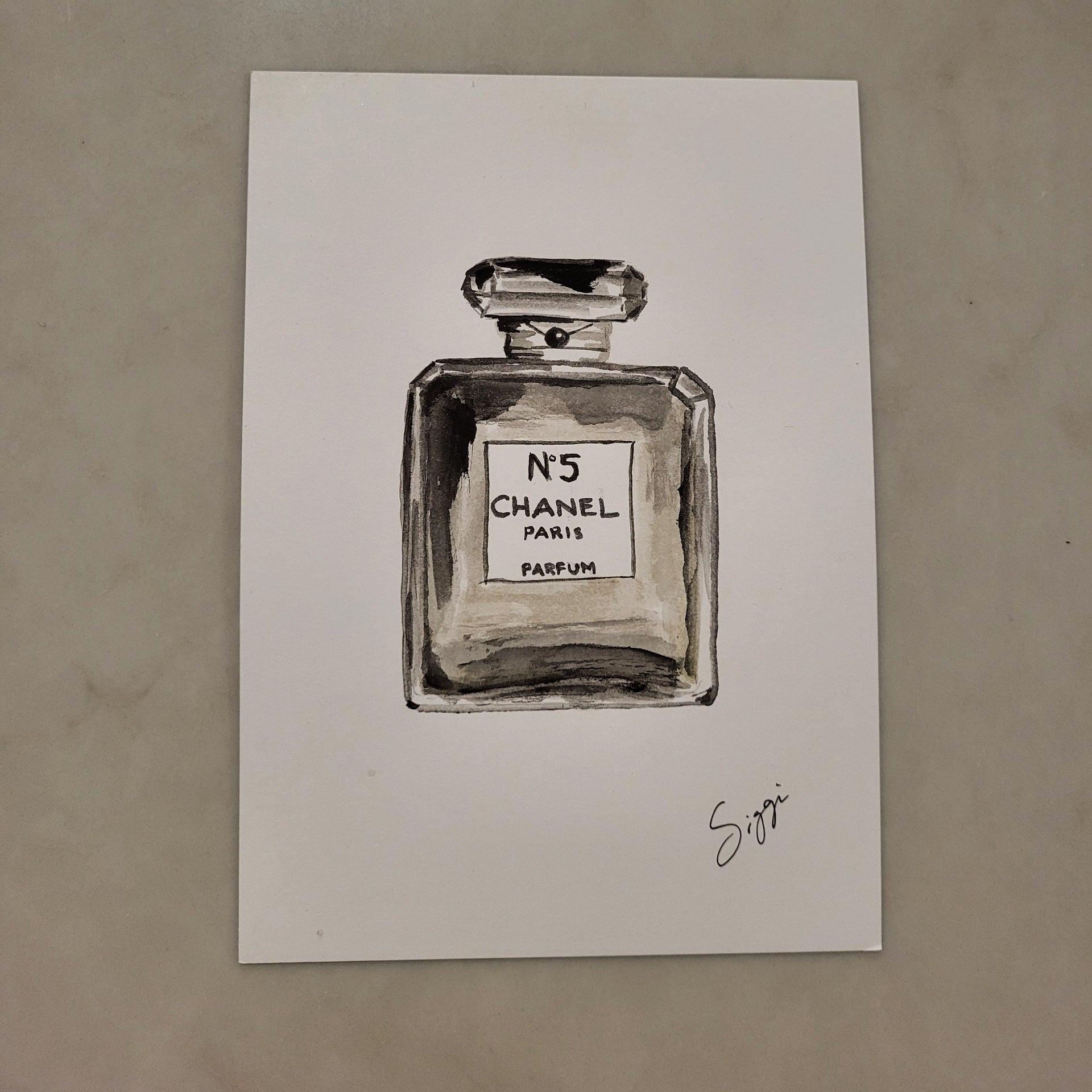 Chanel Watercolour 5x7 - Siggi