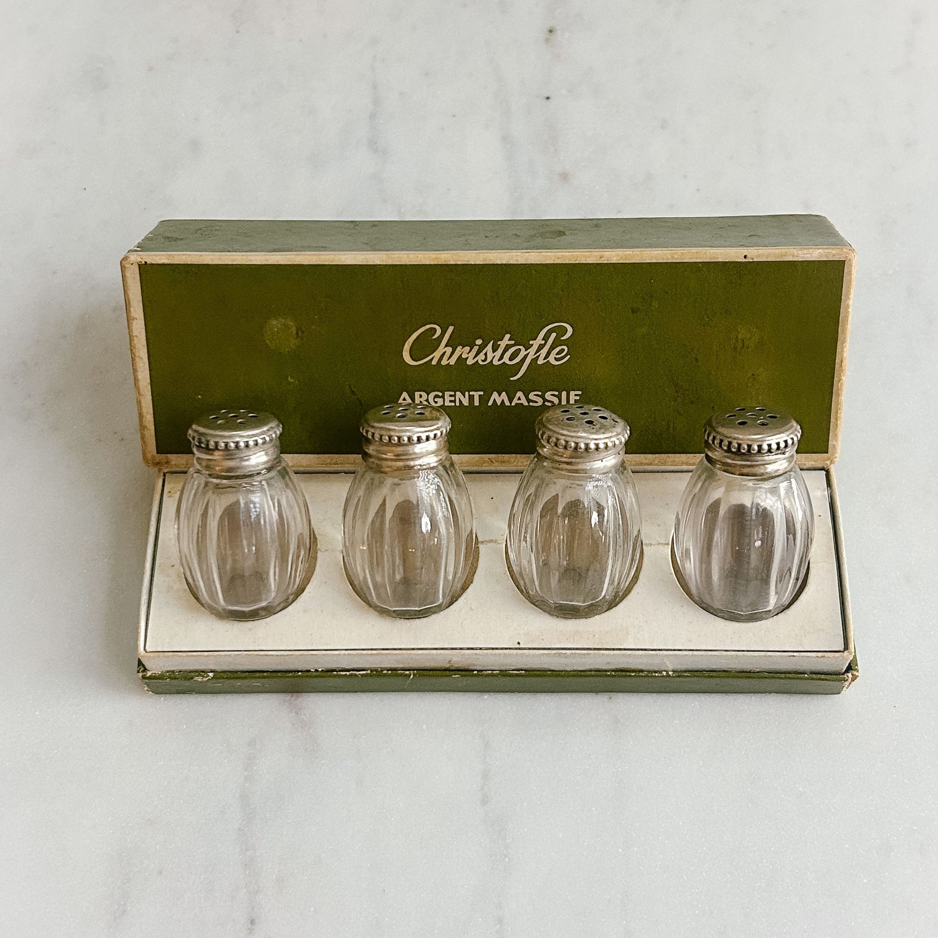 Christofle Silver Salt and Pepper Shakers in Box - from Paris