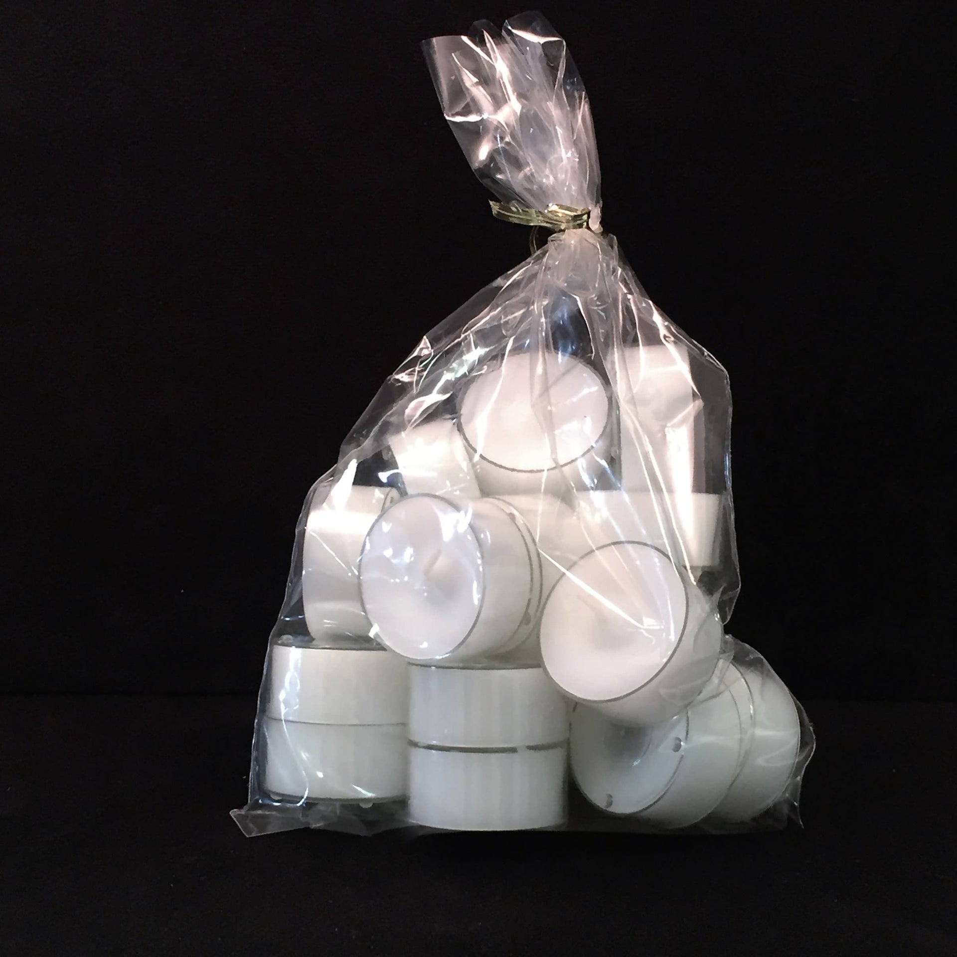 Clear Cup Tealight Unscented Candles - White