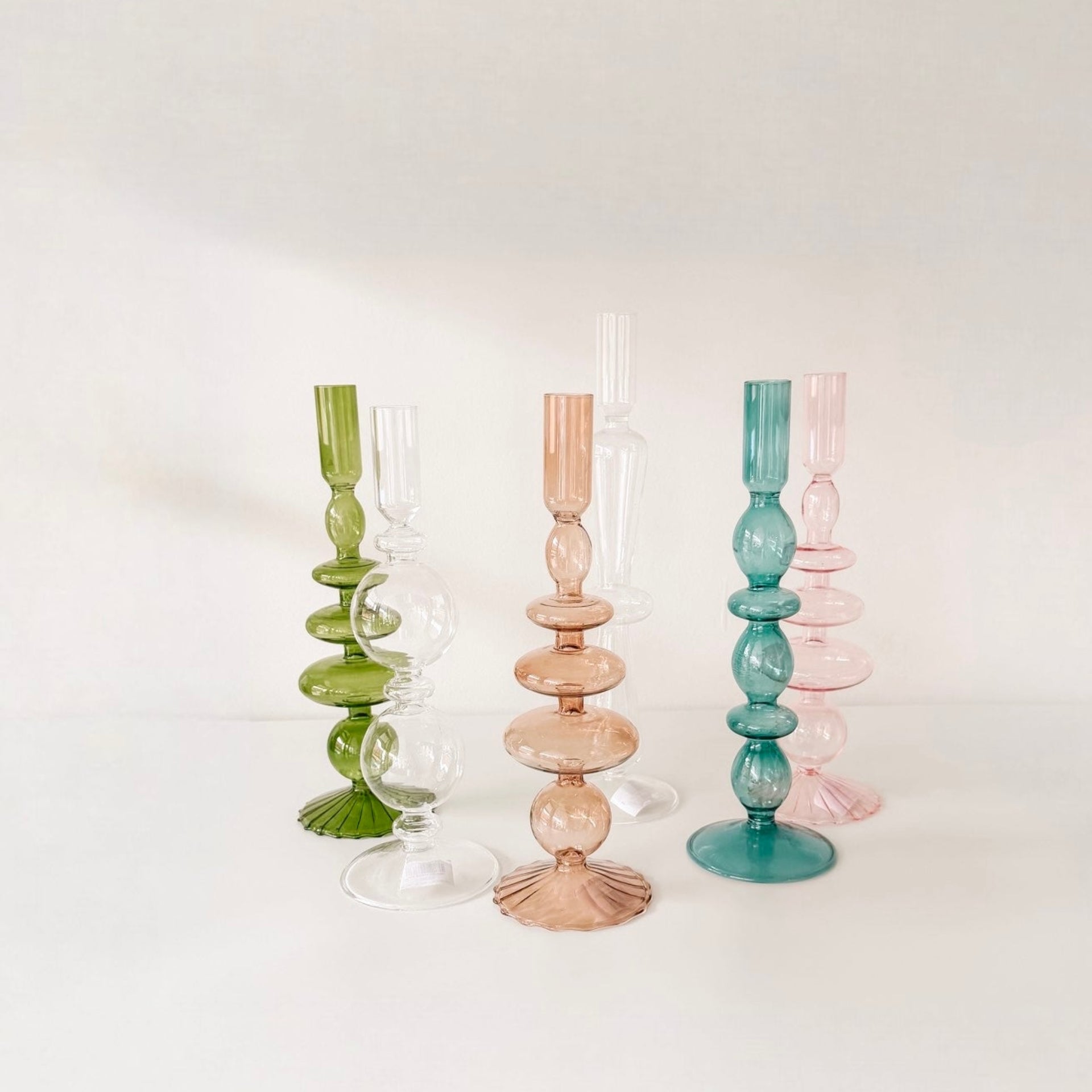 Clear Glass Candleholder