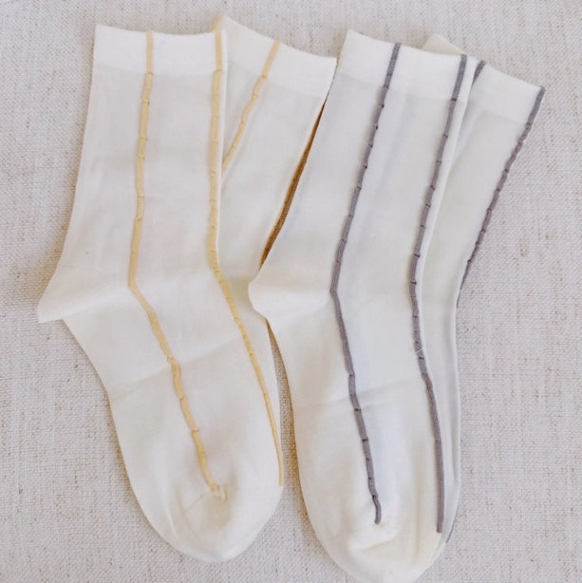 Contrast Stitch Socks