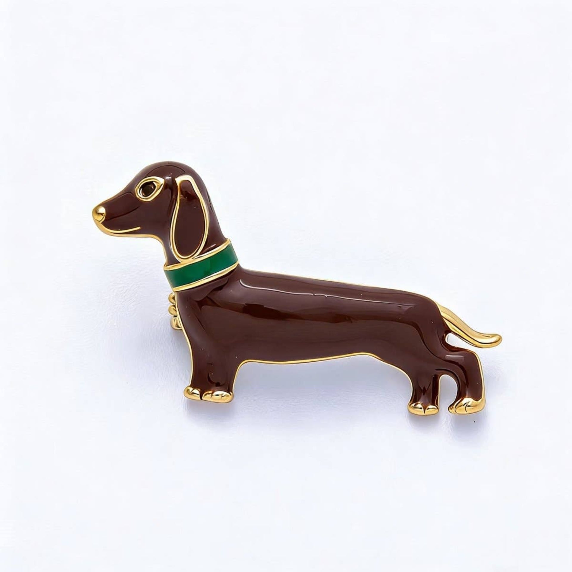 Dachshund Wiener Dog Pin - Brown